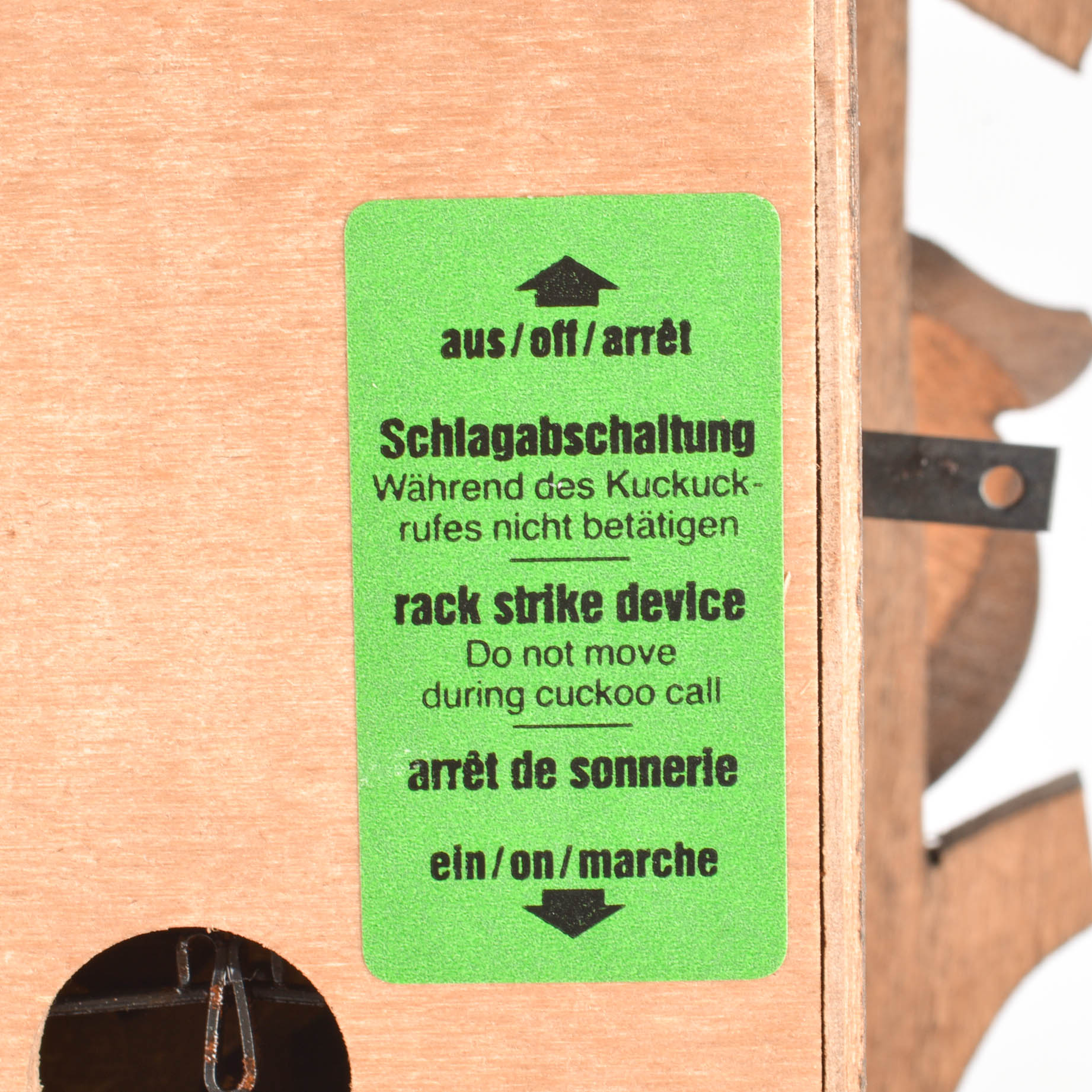 Vintage Schneider Black Forest Carved Wooden Cuckoo Clock