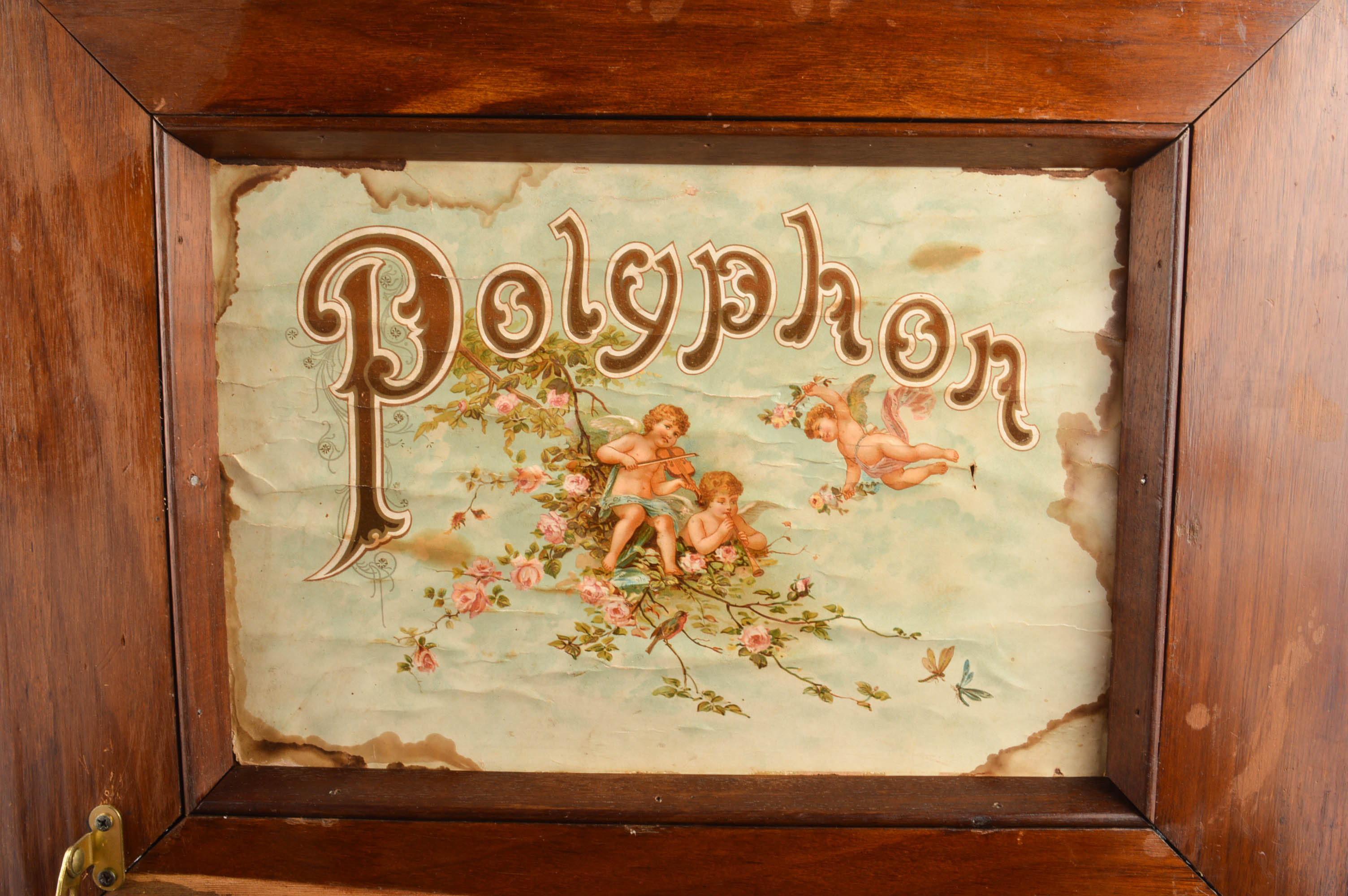 Inlaid Marquetry Box For Polyphon Music Box