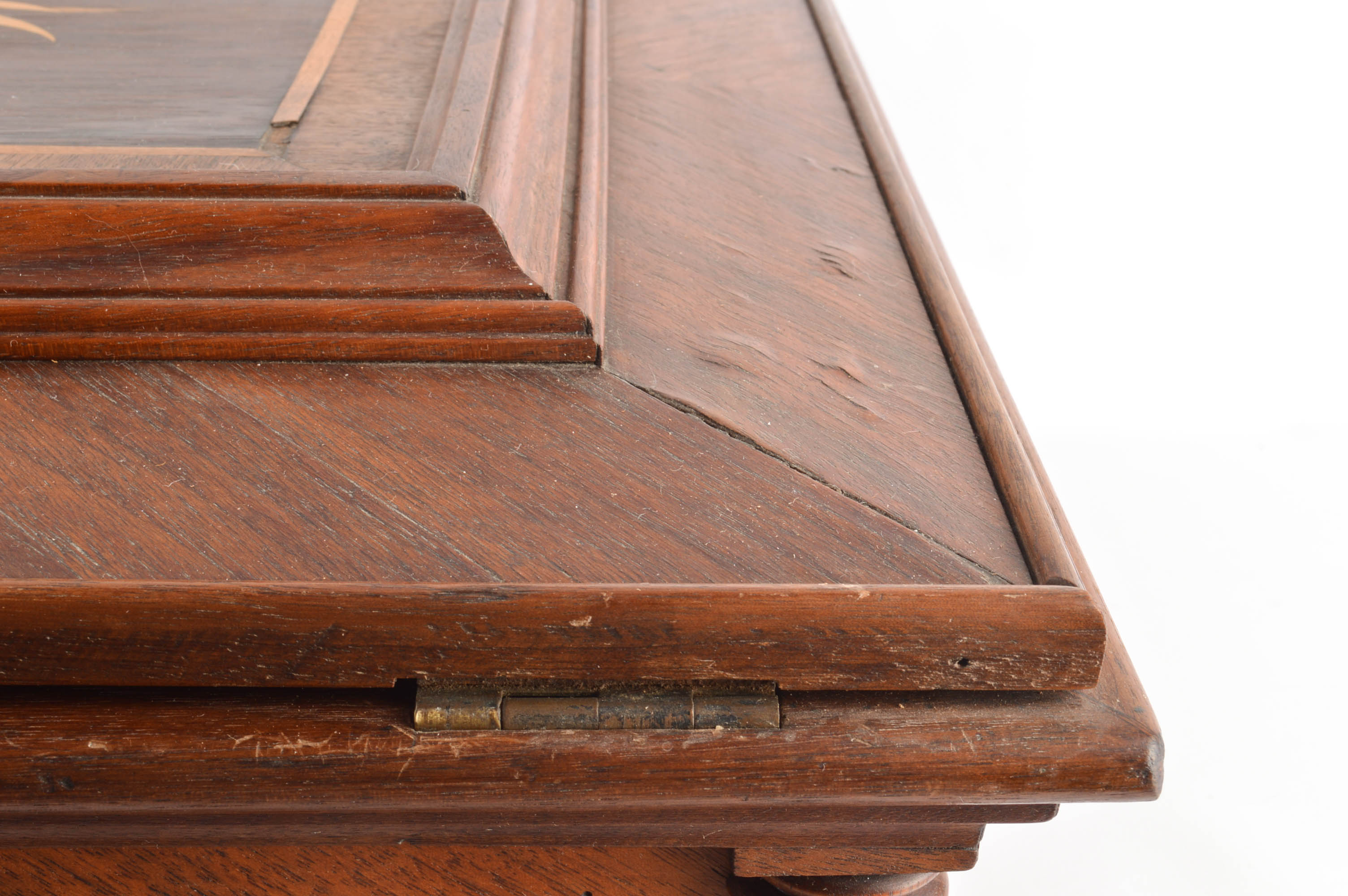 Inlaid Marquetry Box For Polyphon Music Box