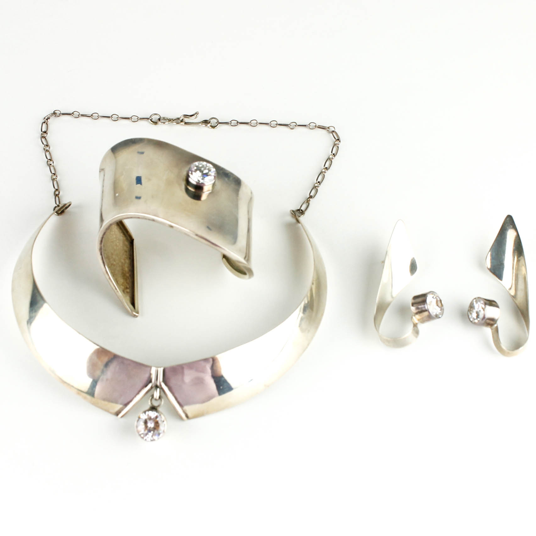 Contemporary Navajo and Artisan Sterling Silver Jewelry with Stones