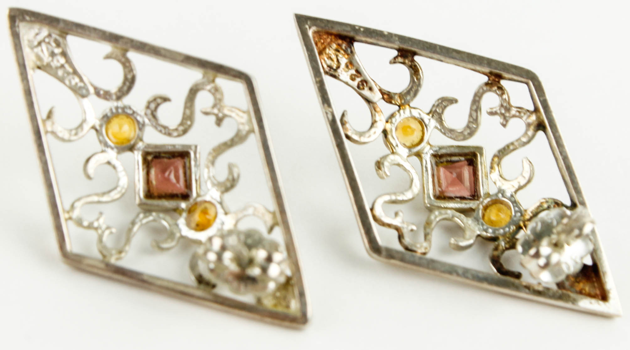 Sterling Silver Earrings and Rings with Stones