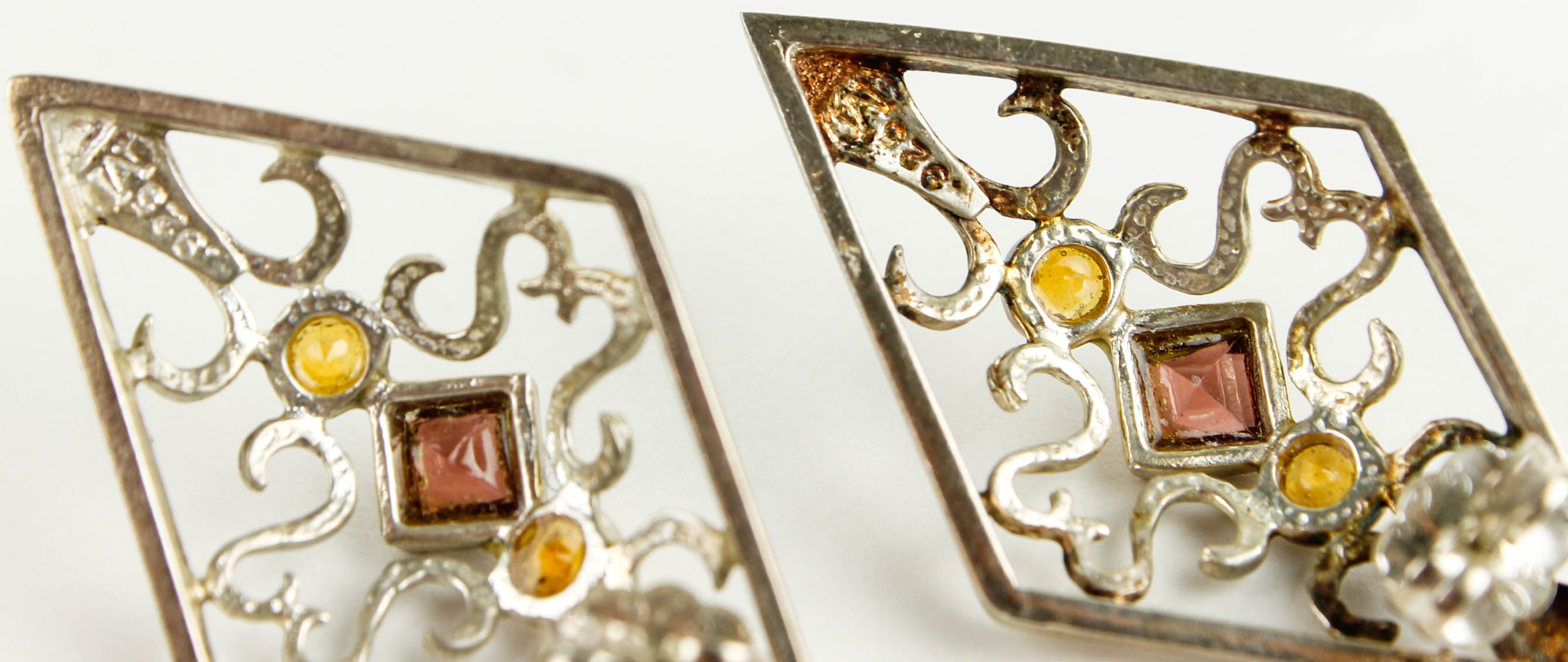 Sterling Silver Earrings and Rings with Stones