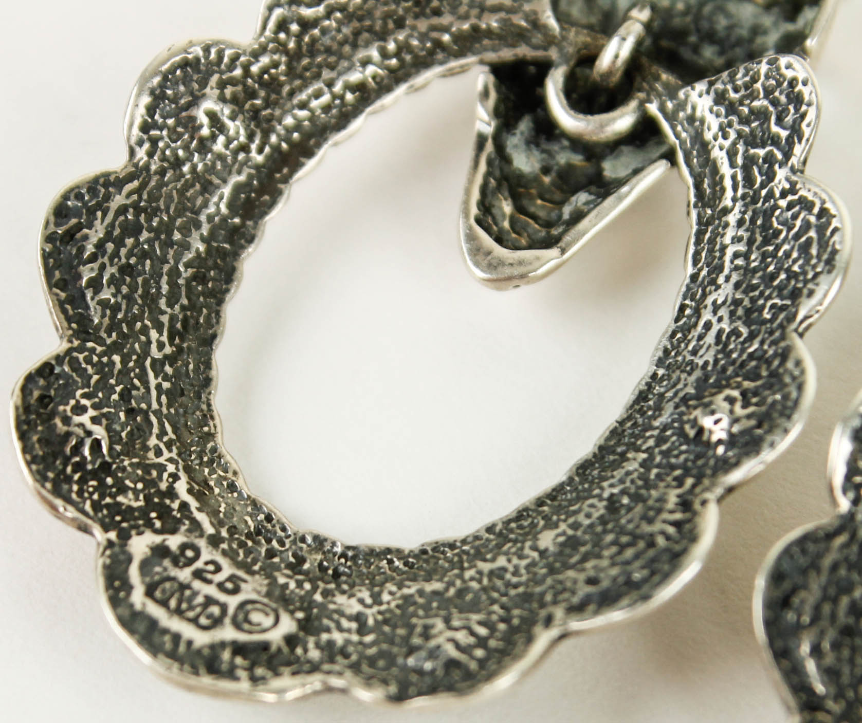 Artisan Sterling Silver Skull Earrings