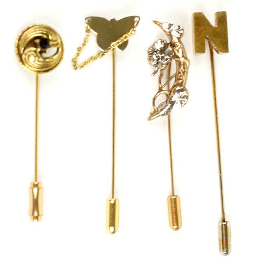 Gold Tone Stick Pin Variety