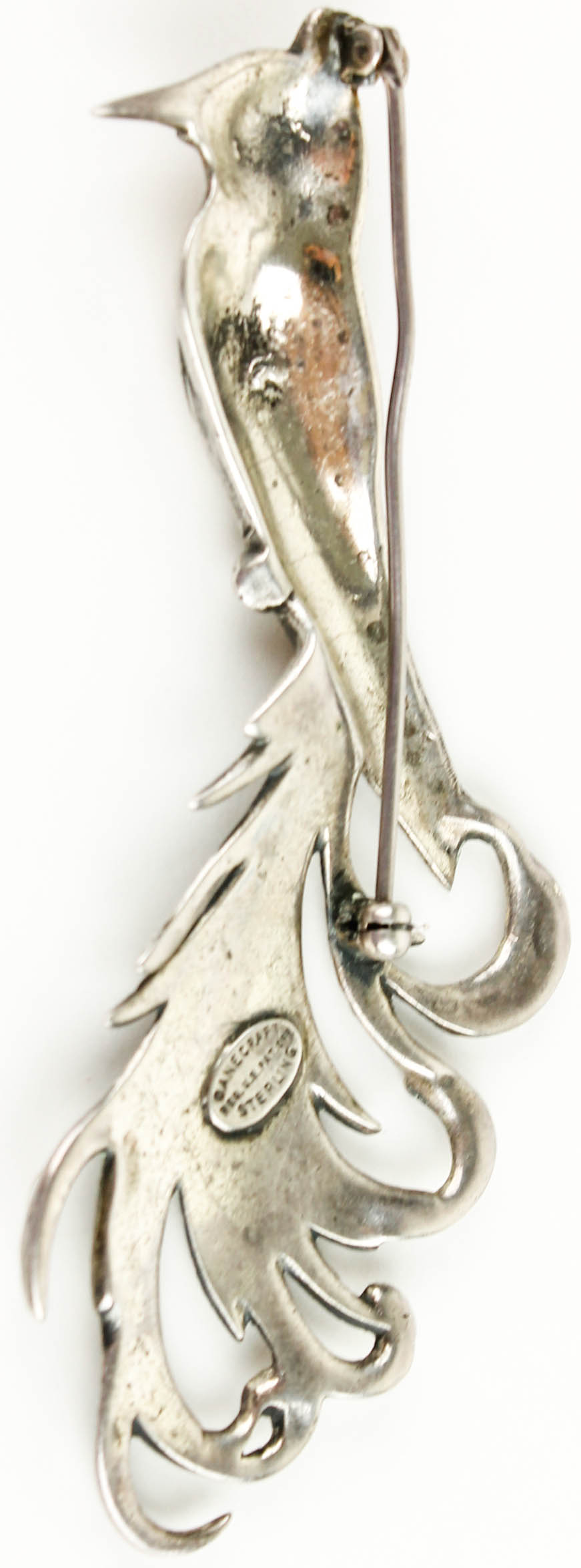 Danecraft Sterling Silver Peacock Pin