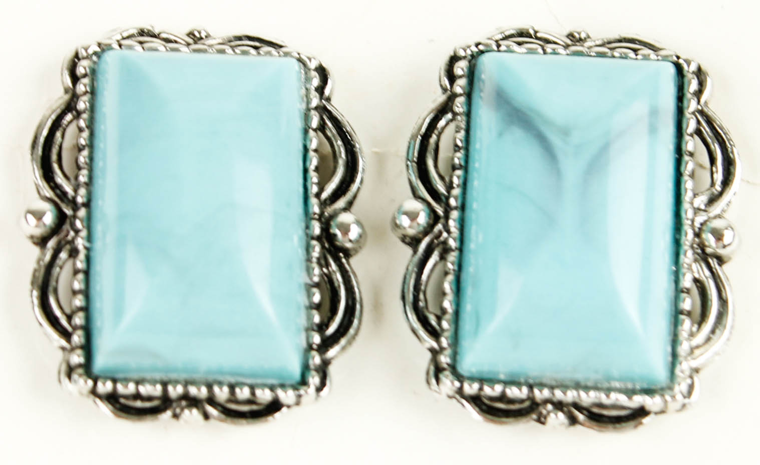 Set of Blue Cabochon Costume Jewelry