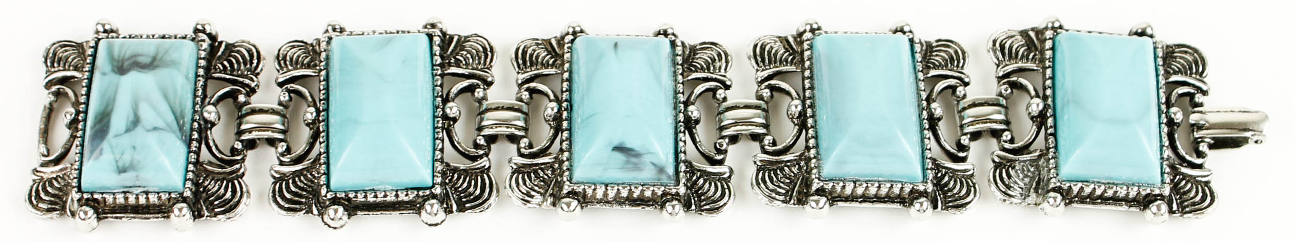 Set of Blue Cabochon Costume Jewelry