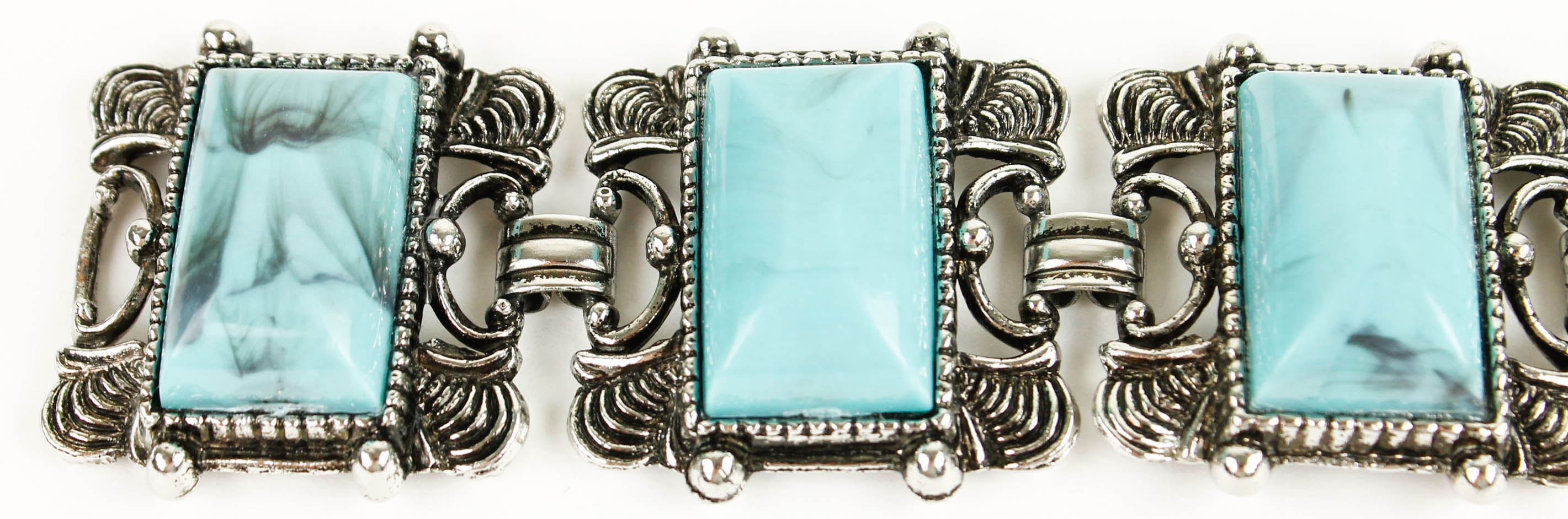 Set of Blue Cabochon Costume Jewelry