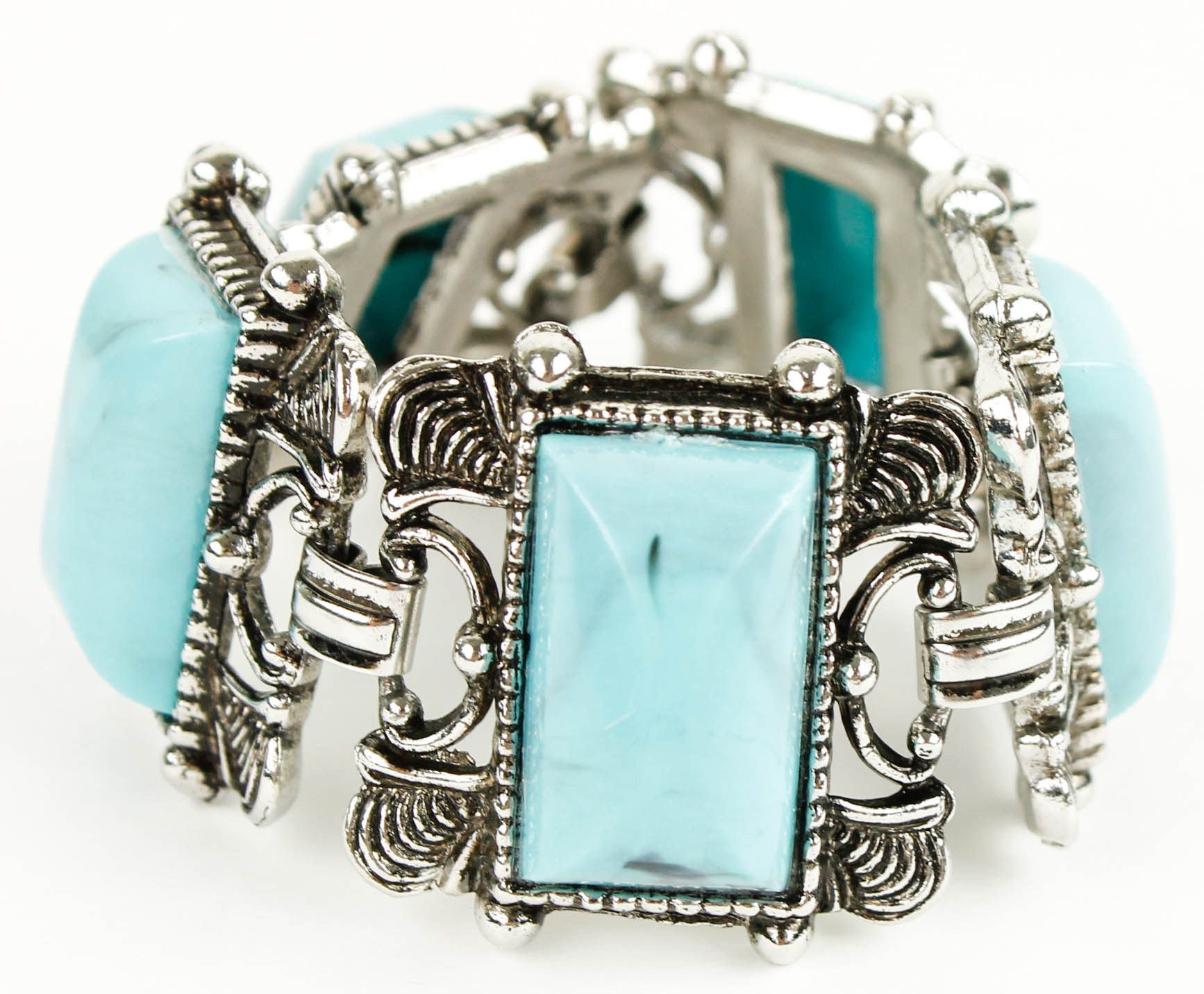 Set of Blue Cabochon Costume Jewelry