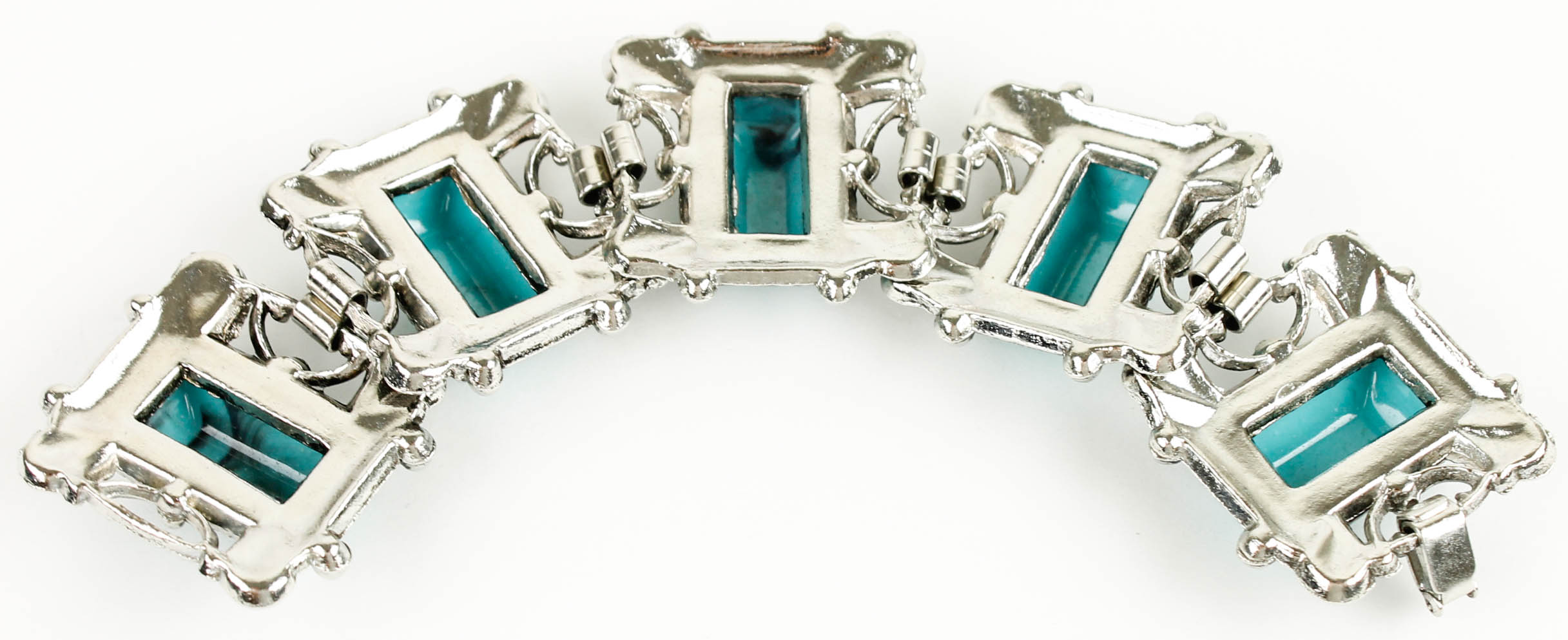 Set of Blue Cabochon Costume Jewelry