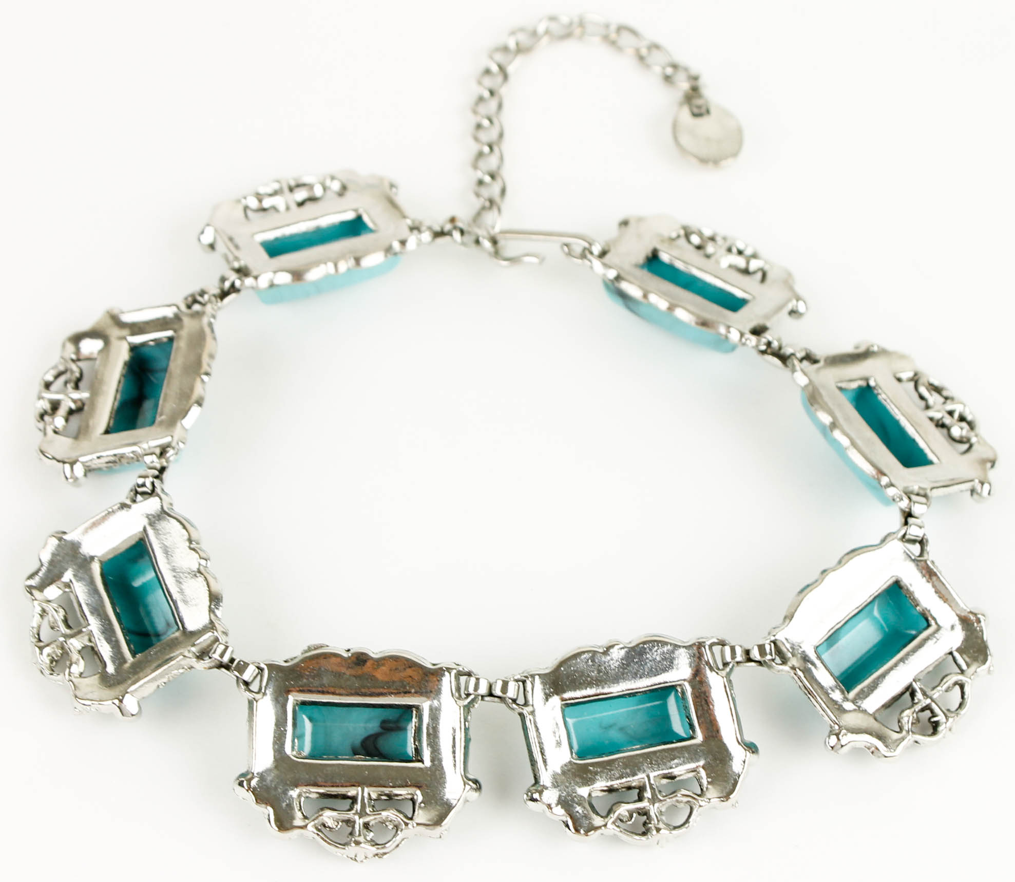 Set of Blue Cabochon Costume Jewelry