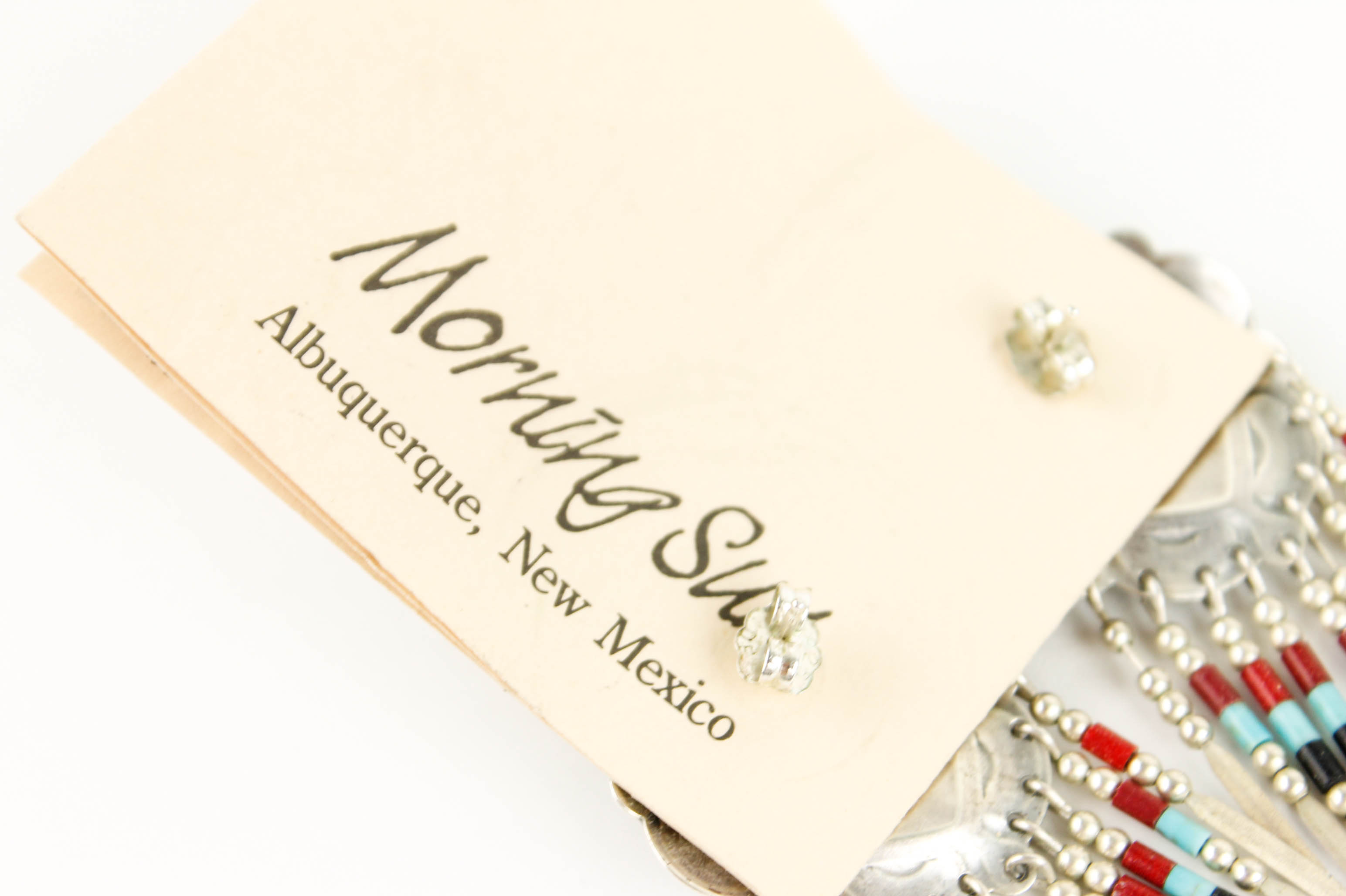 Quoc Turquoise Inc. Sterling and Stone Inlay Earrings