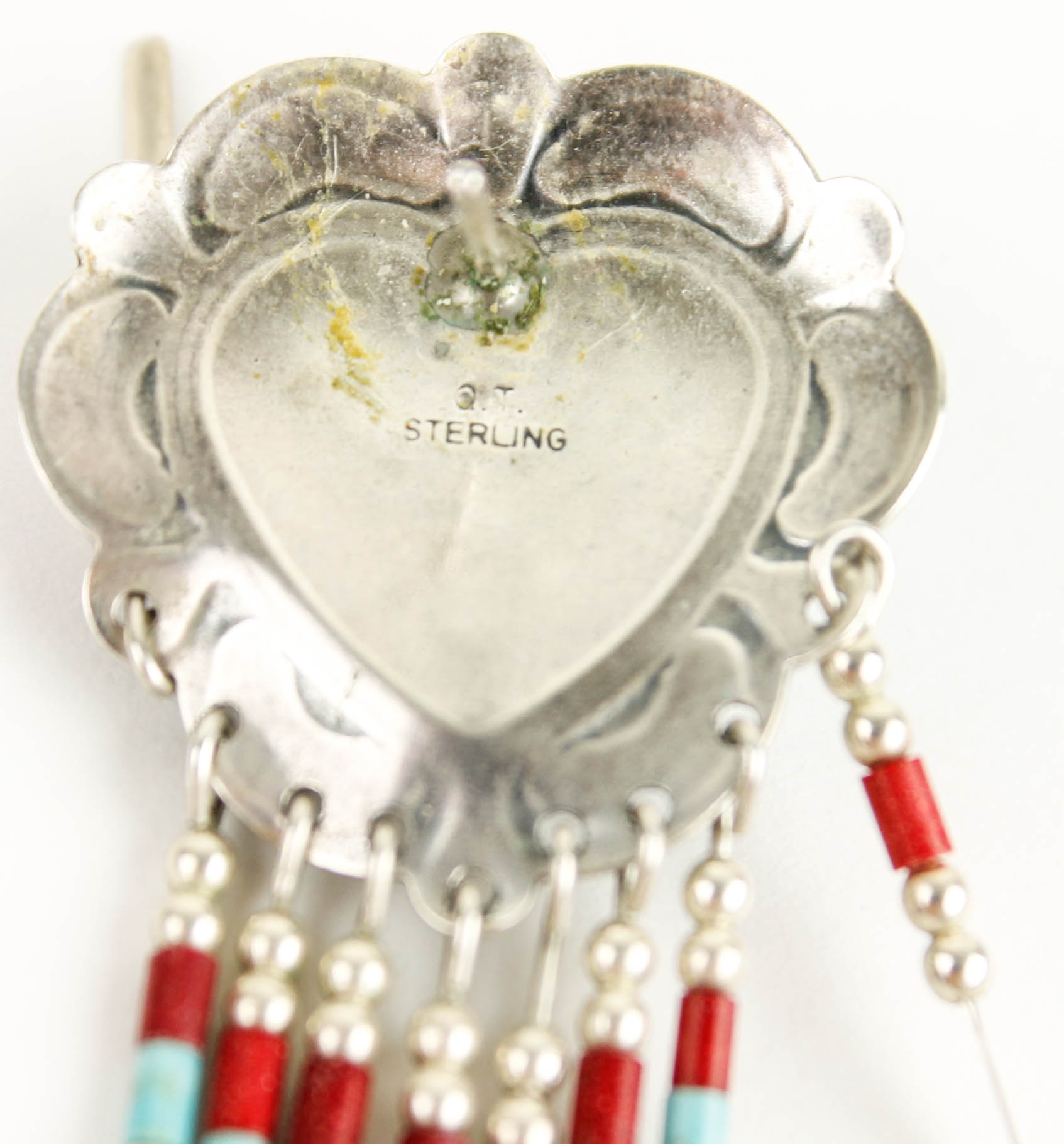 Quoc Turquoise Inc. Sterling and Stone Inlay Earrings