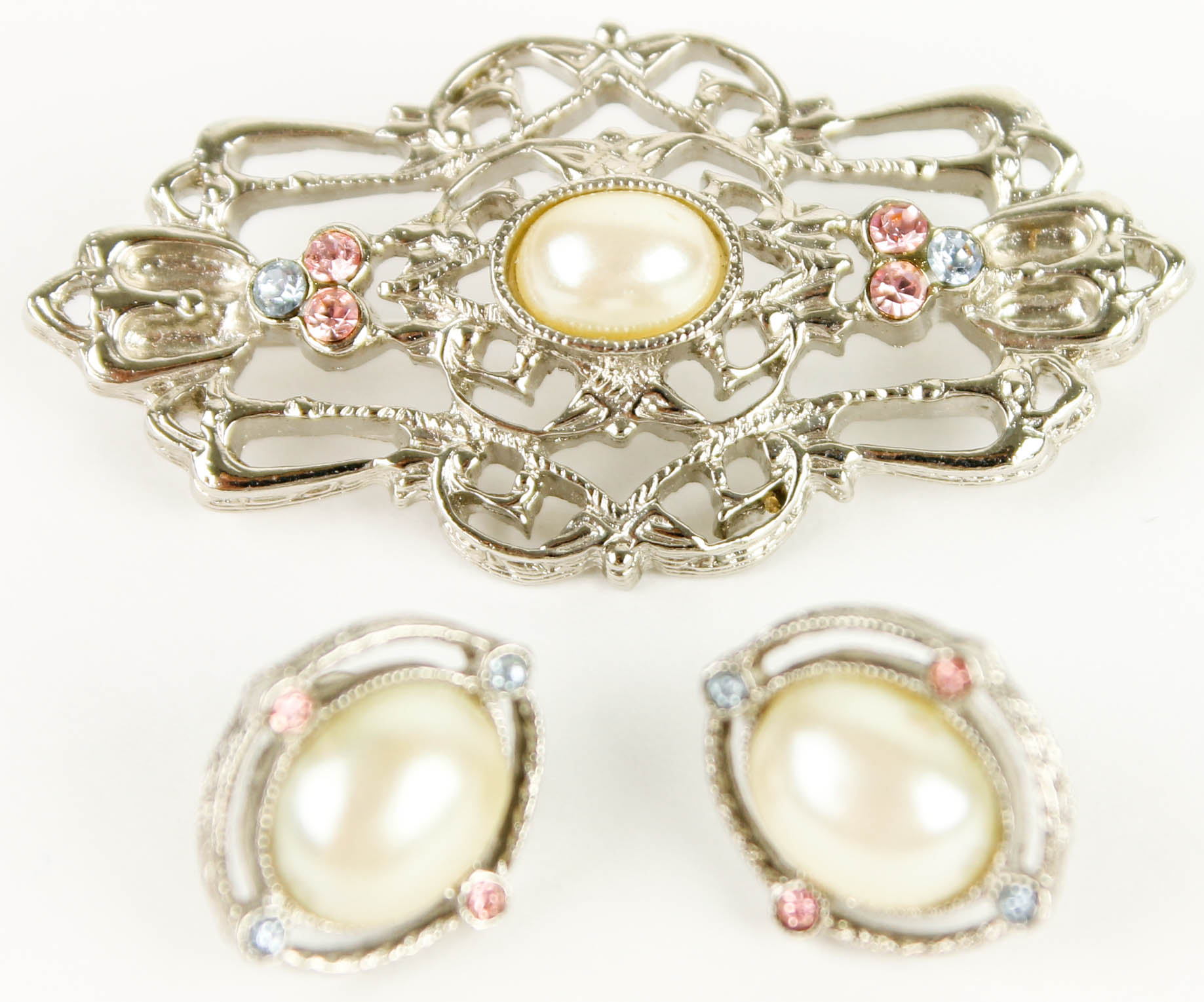 Collection of Costume Pins and Earrings