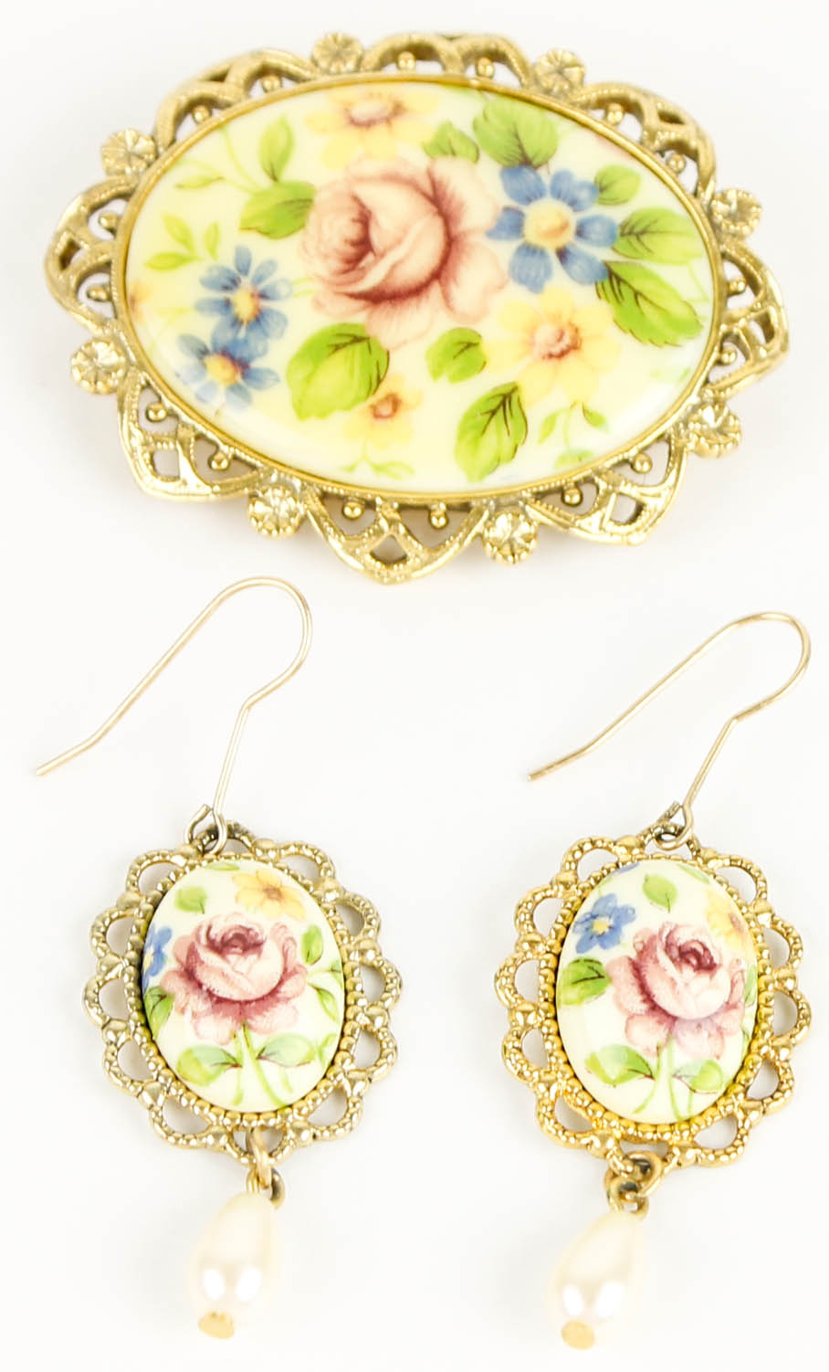 Collection of Costume Pins and Earrings