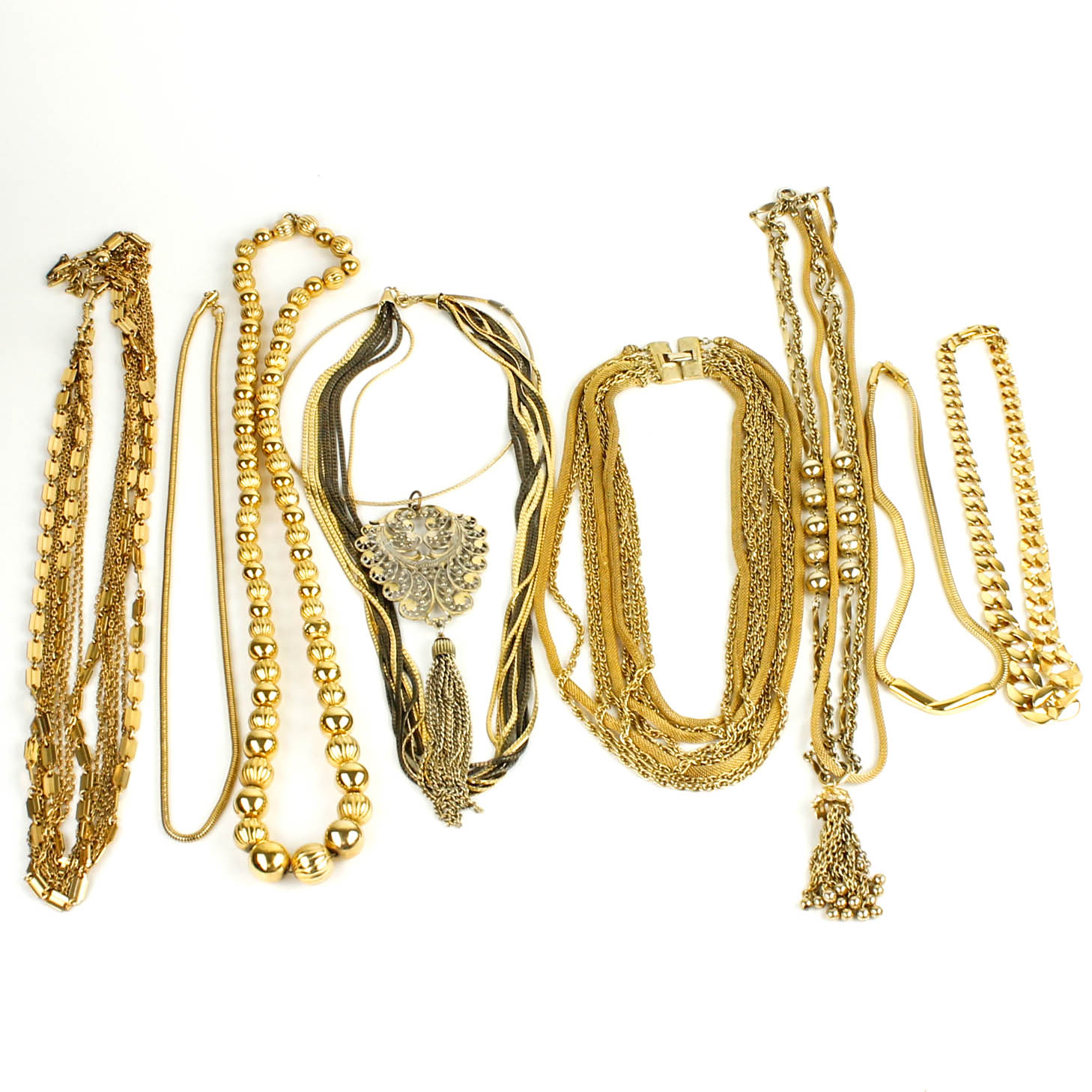 Gold-Tone Costume Necklace Assortment