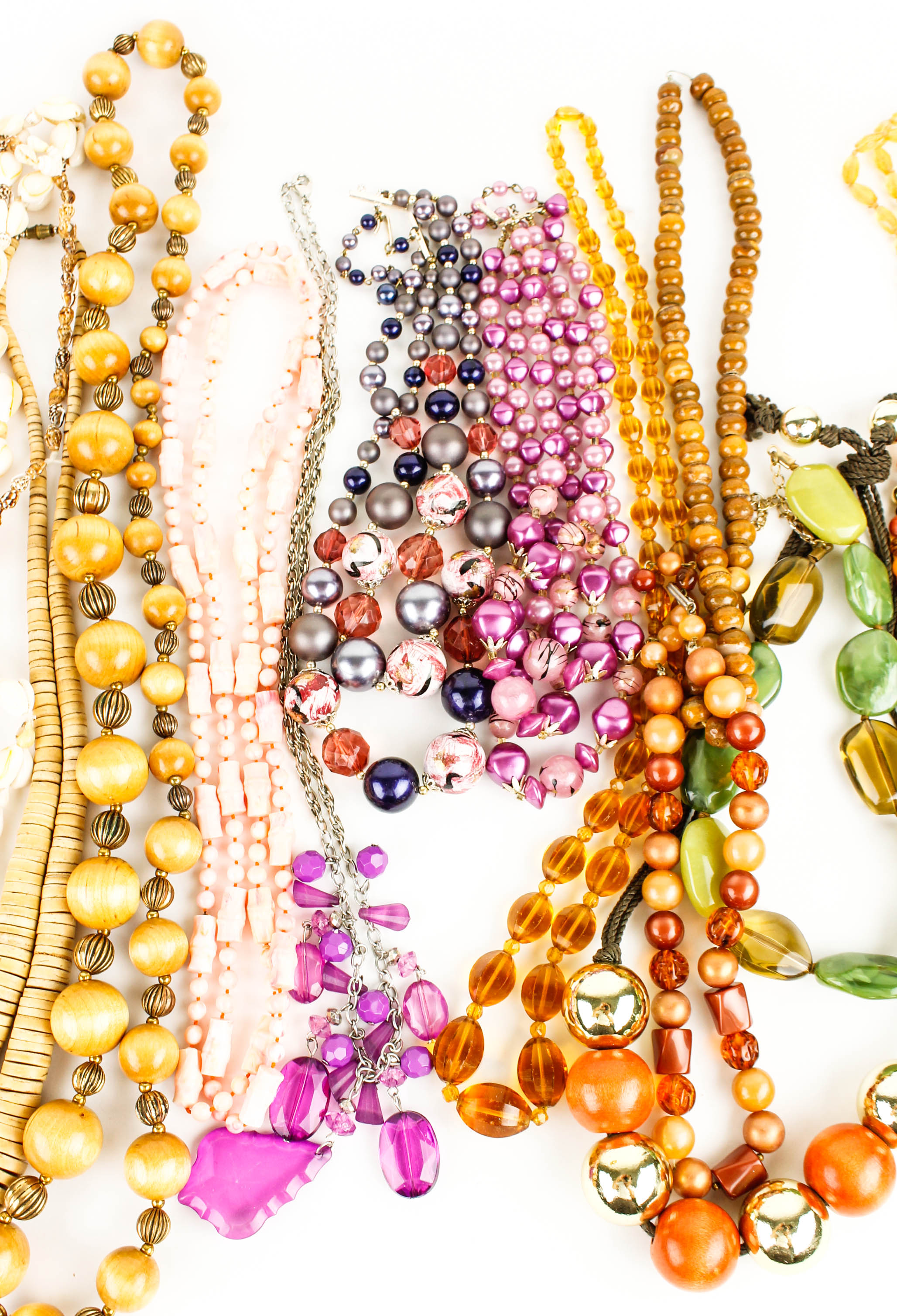 Collection of Colorful Costume Beaded Necklaces