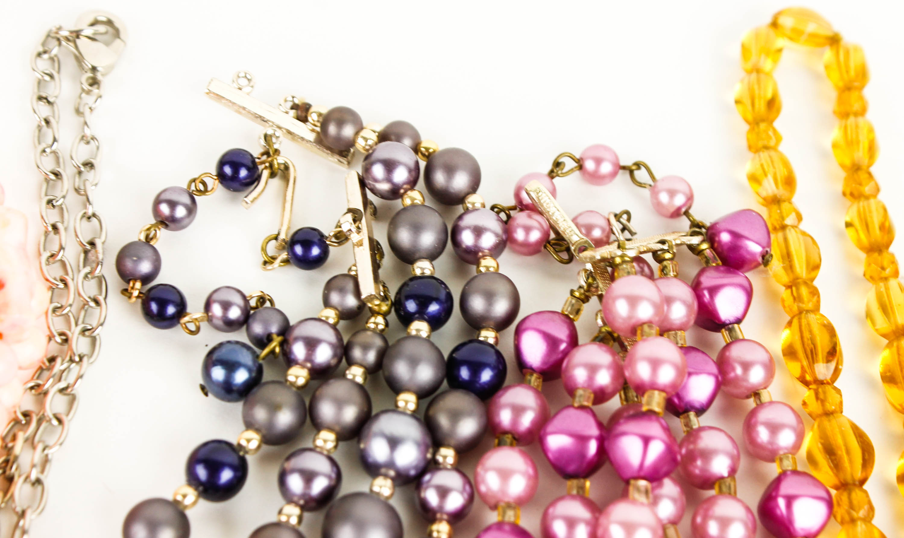 Collection of Colorful Costume Beaded Necklaces