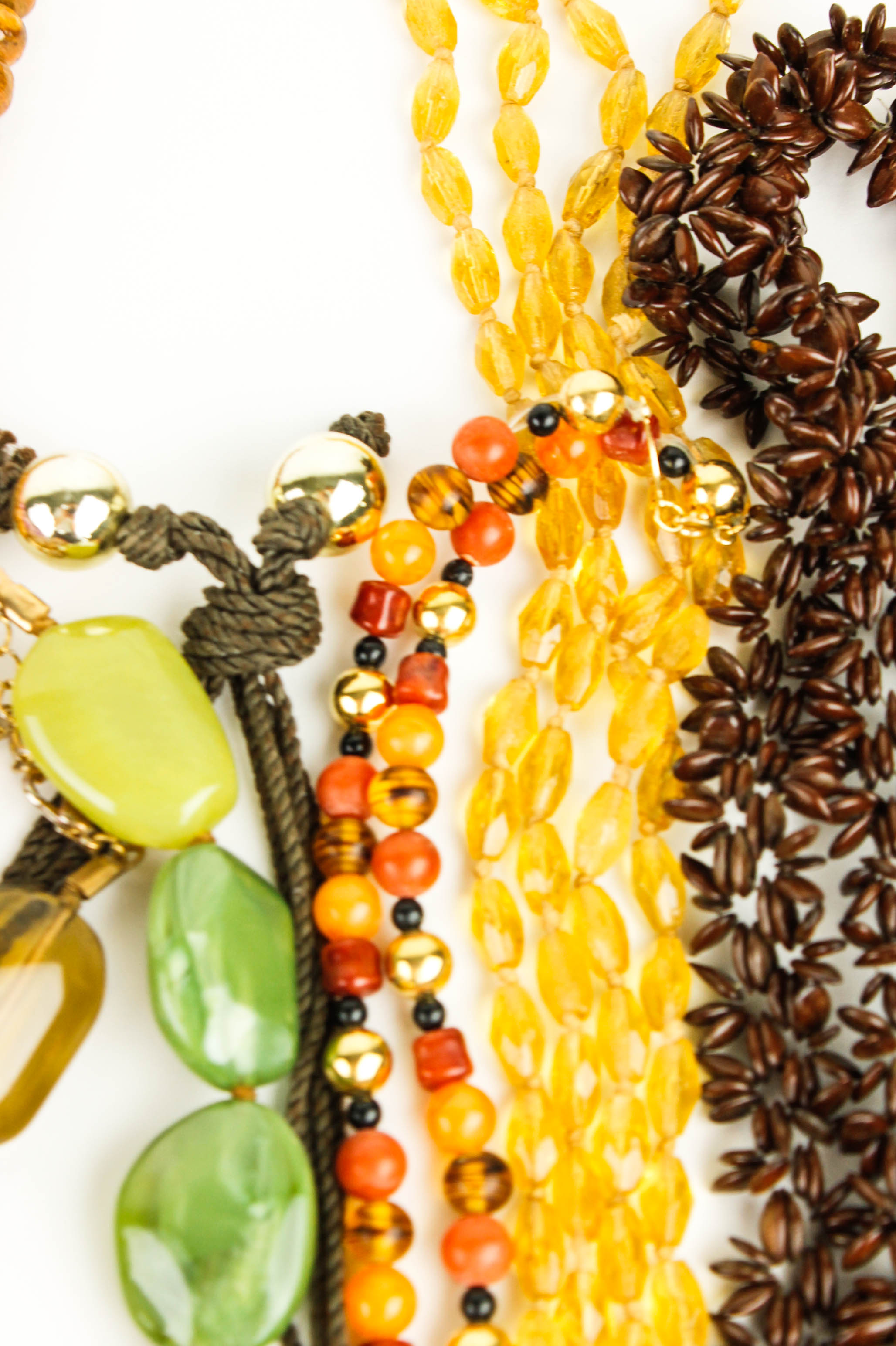 Collection of Colorful Costume Beaded Necklaces