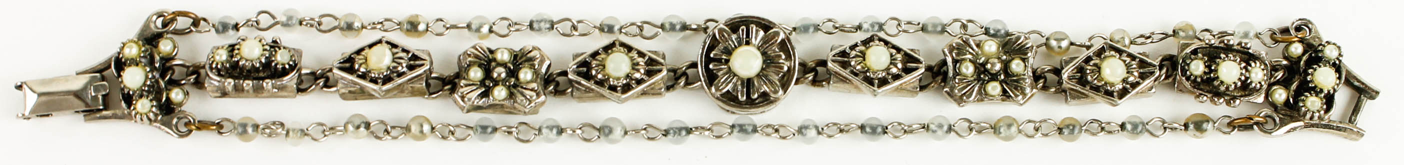 Variety of Silver Tone Costume Jewelry with Stones