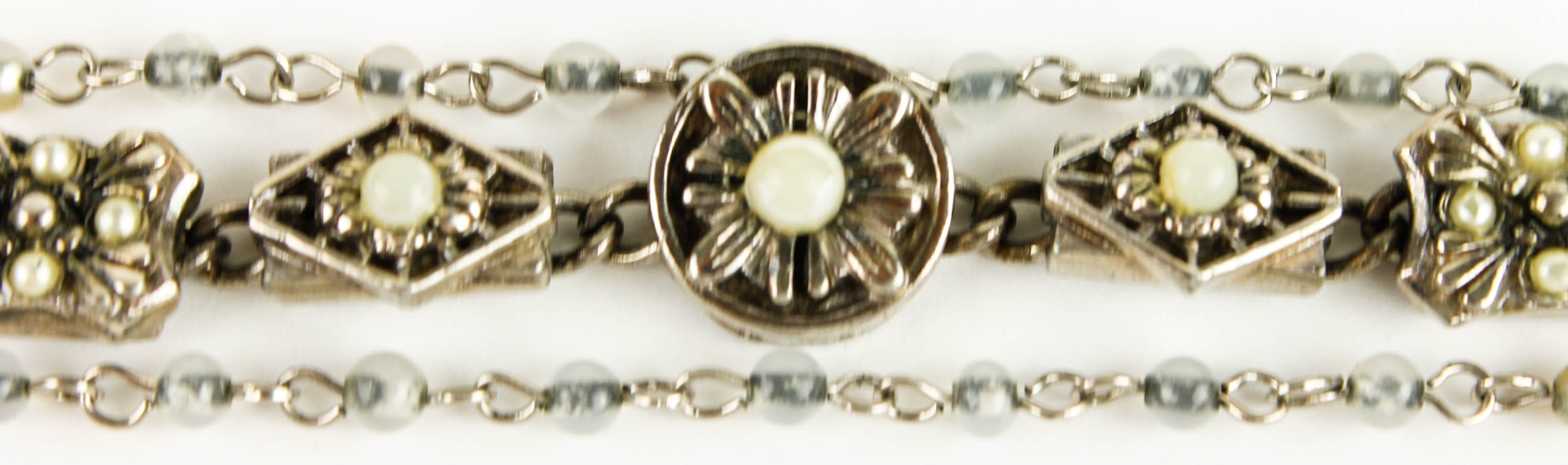 Variety of Silver Tone Costume Jewelry with Stones