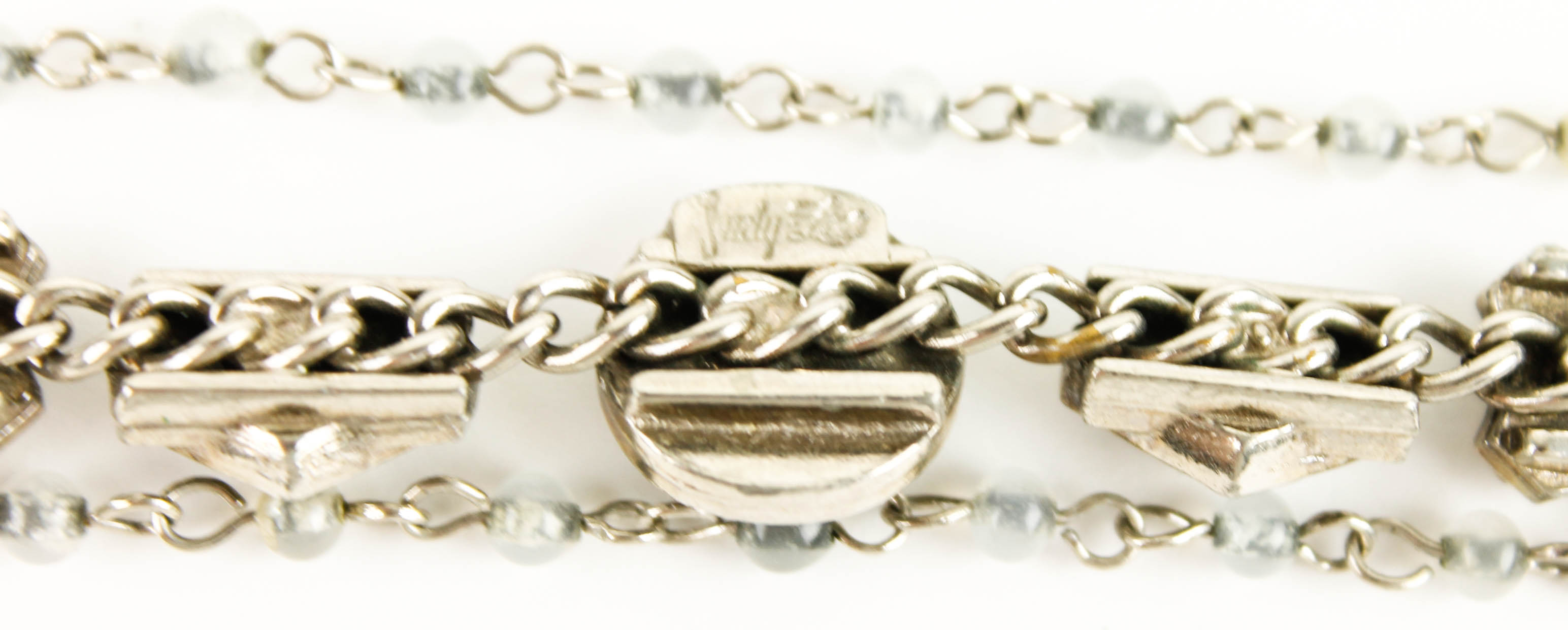 Variety of Silver Tone Costume Jewelry with Stones