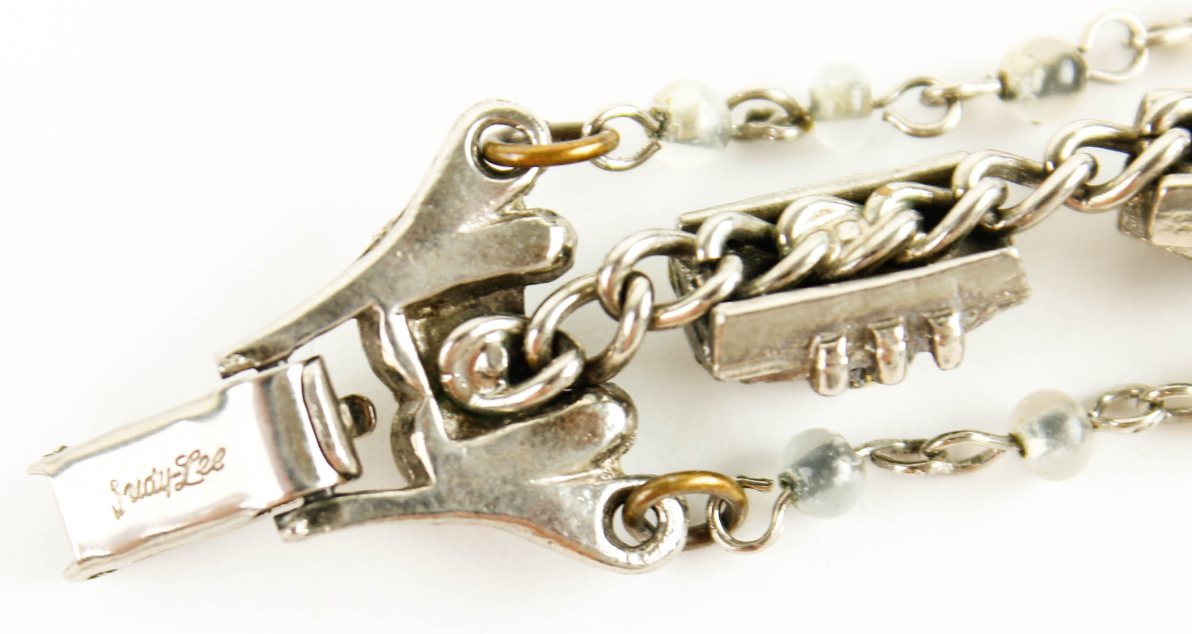 Variety of Silver Tone Costume Jewelry with Stones