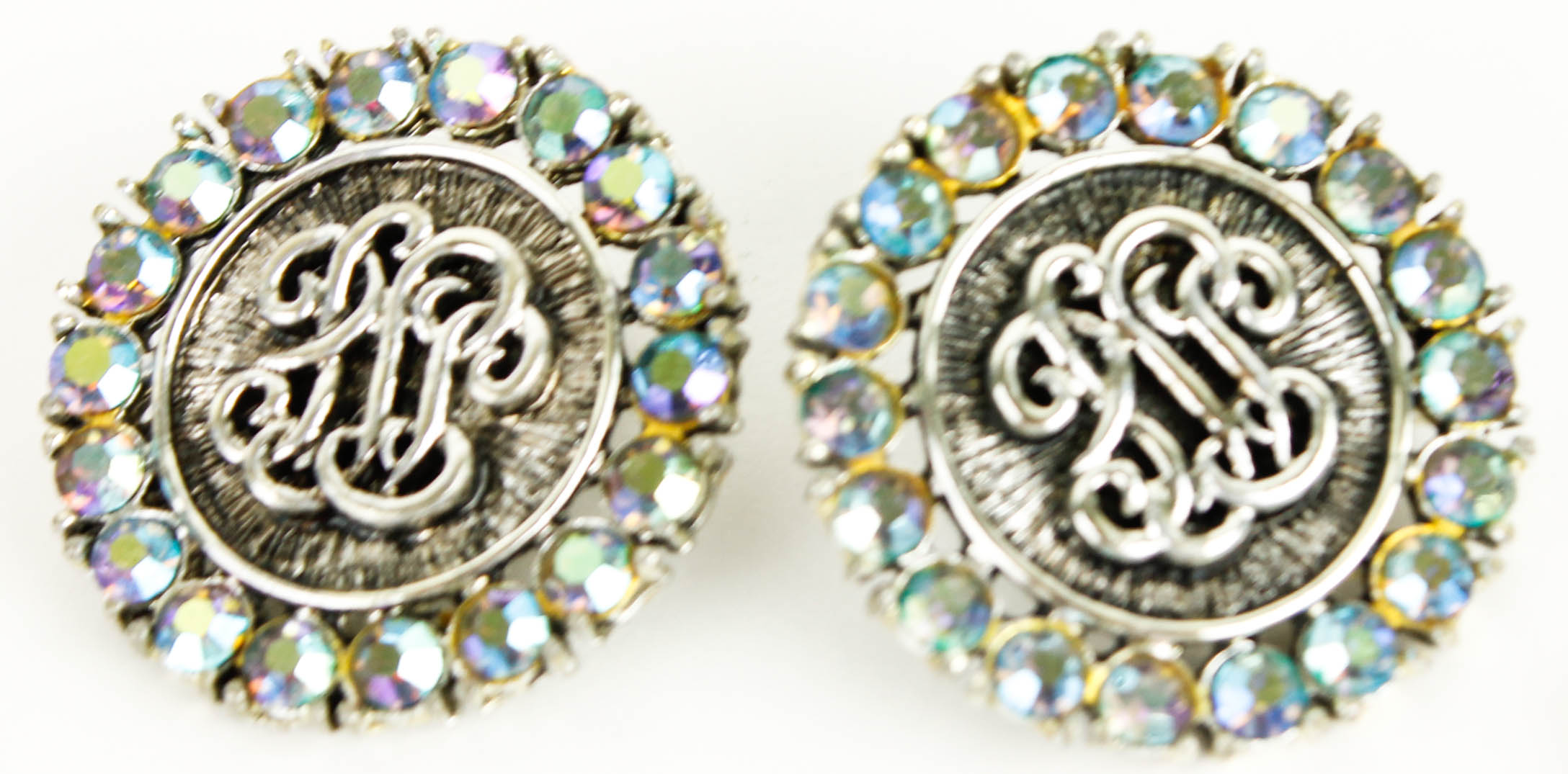 Variety of Silver Tone Costume Jewelry with Stones