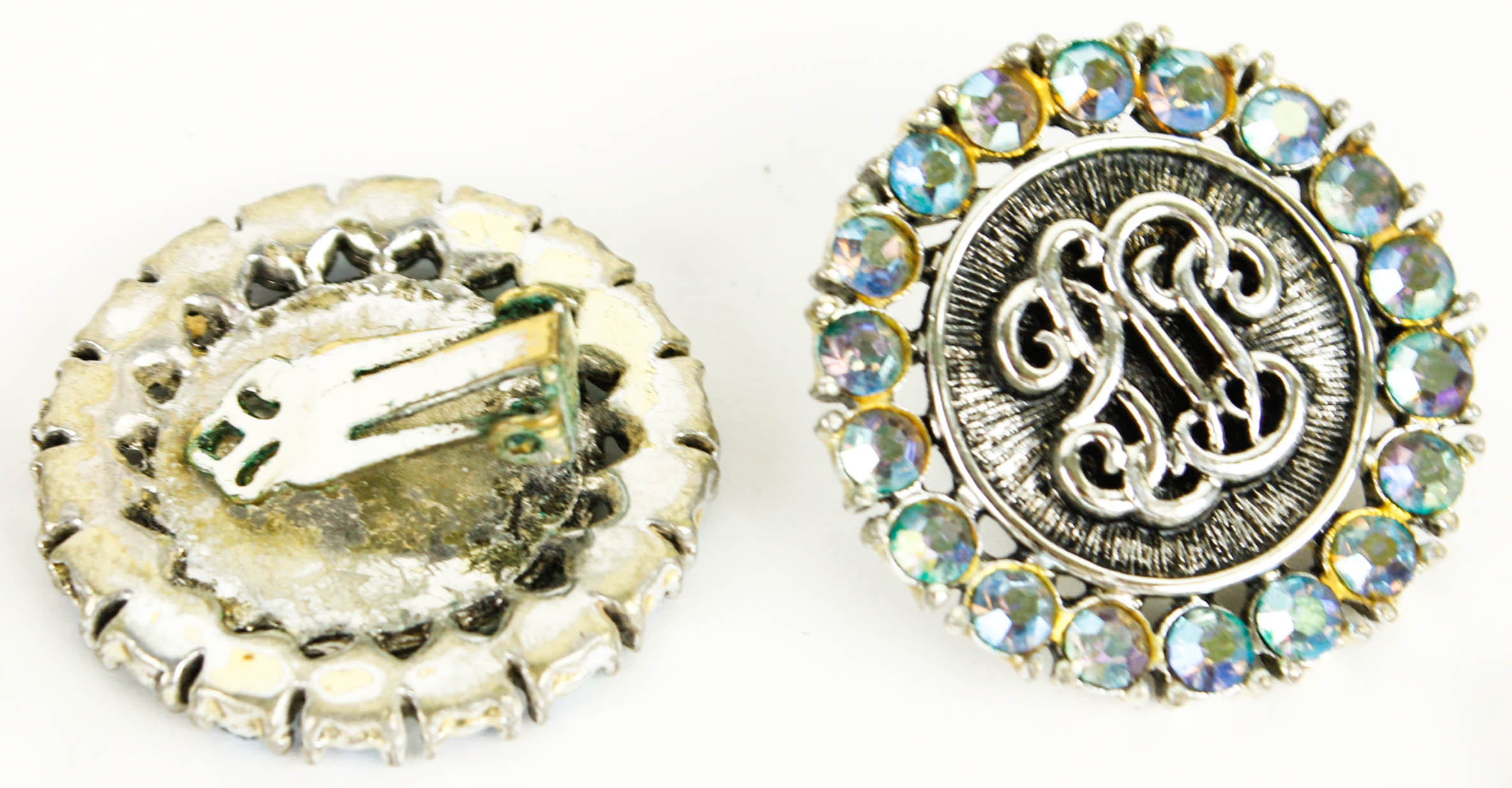 Variety of Silver Tone Costume Jewelry with Stones