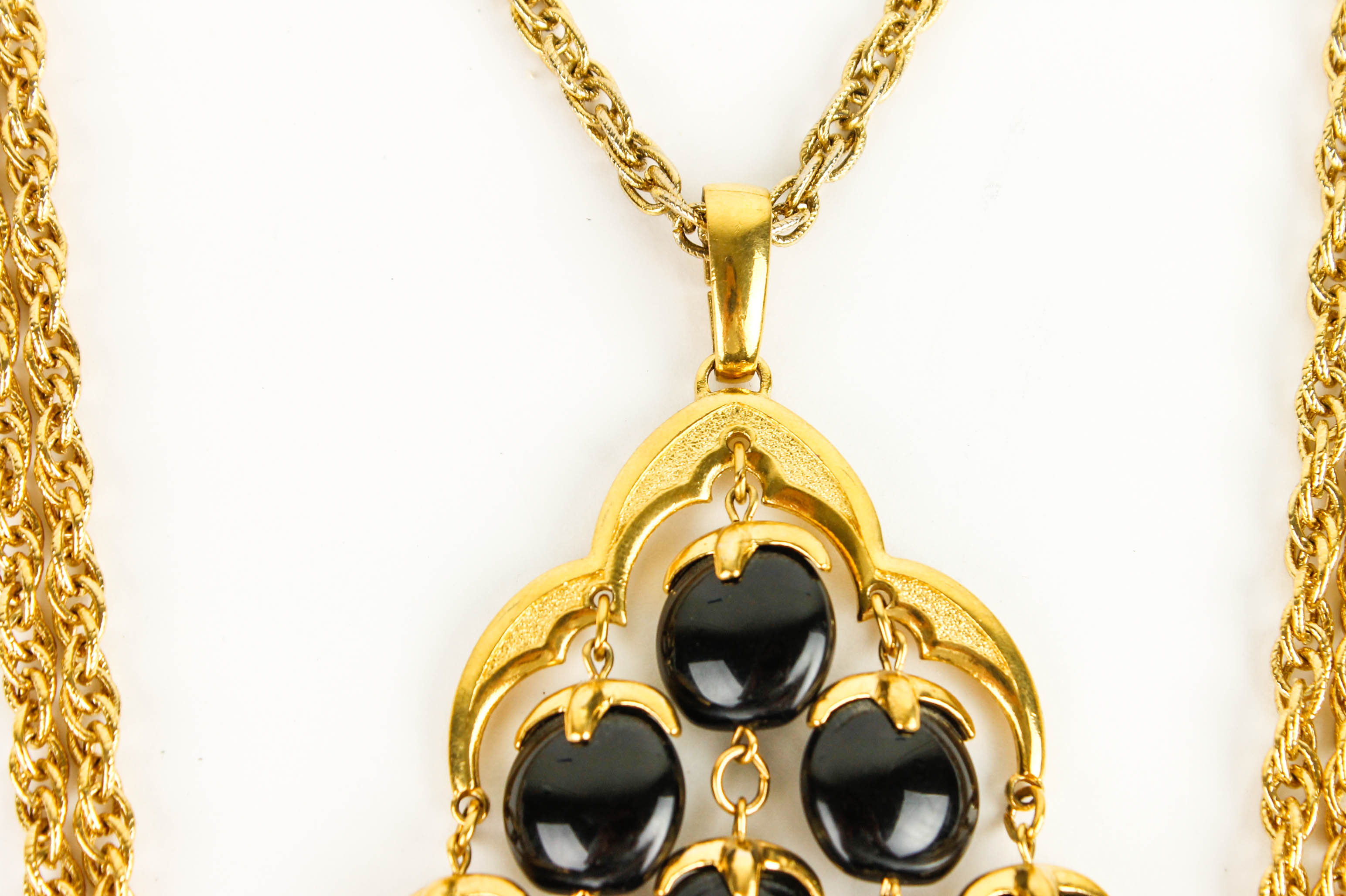 Trifari Gold and Black Costume Necklace