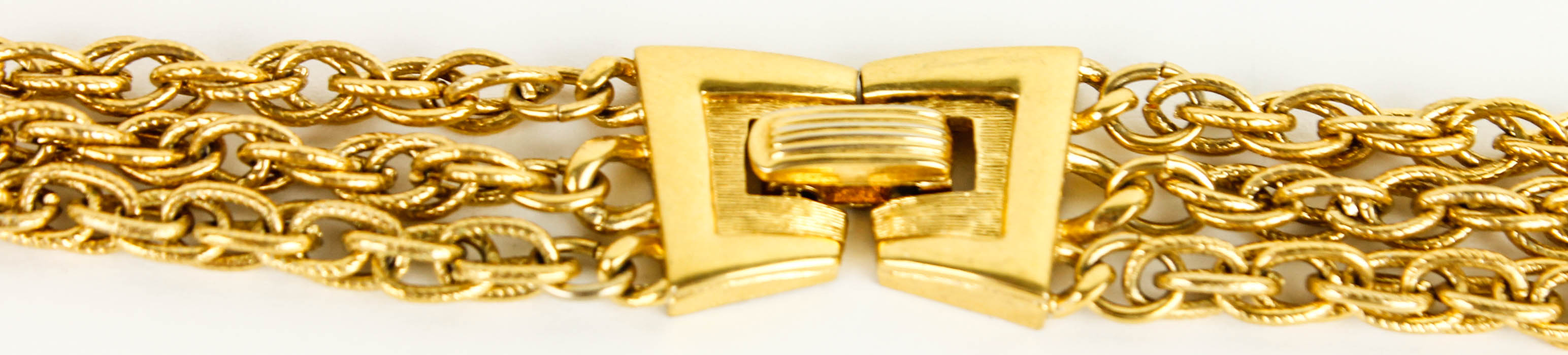 Trifari Gold and Black Costume Necklace