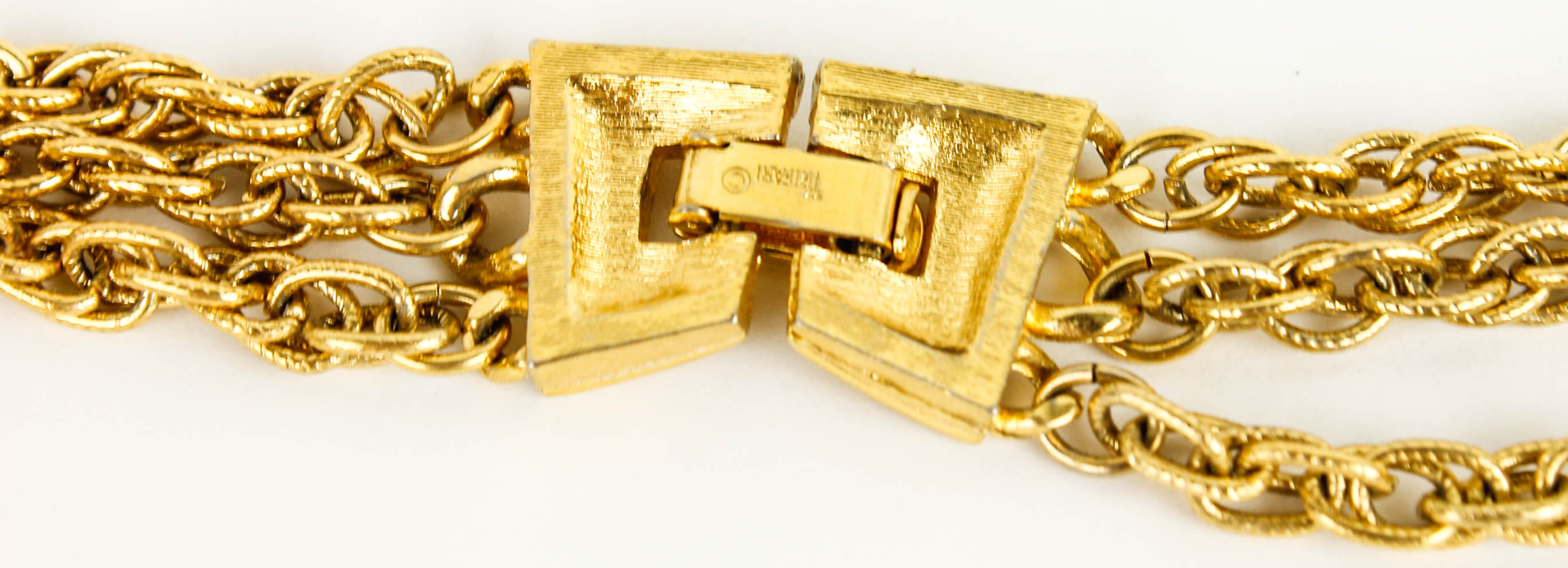 Trifari Gold and Black Costume Necklace