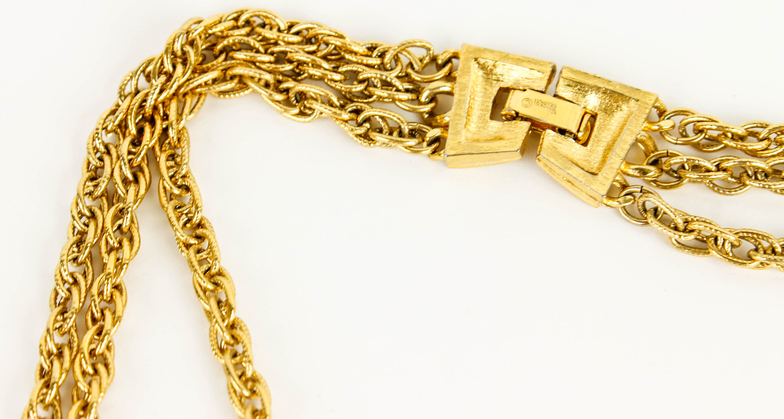 Trifari Gold and Black Costume Necklace