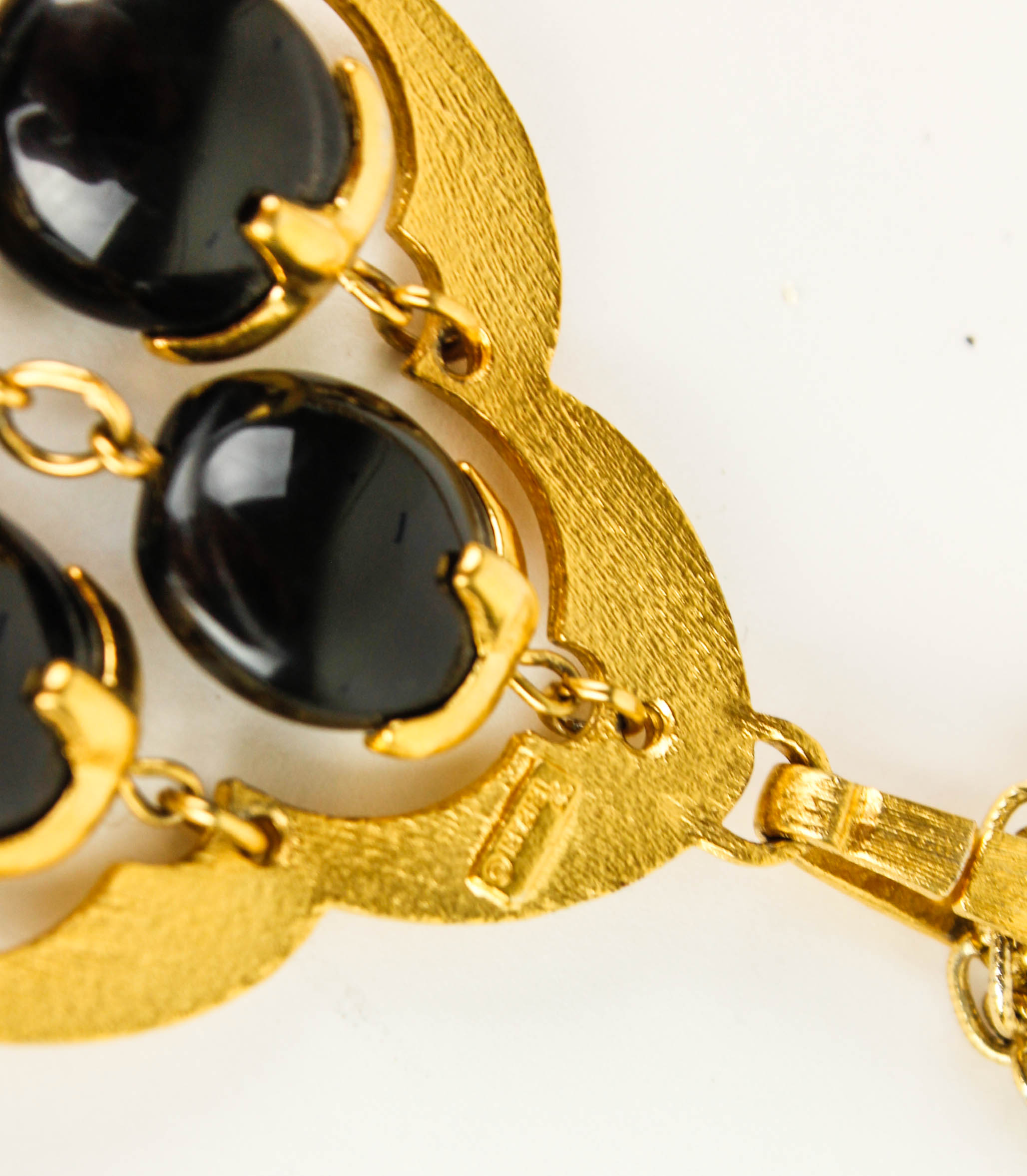 Trifari Gold and Black Costume Necklace