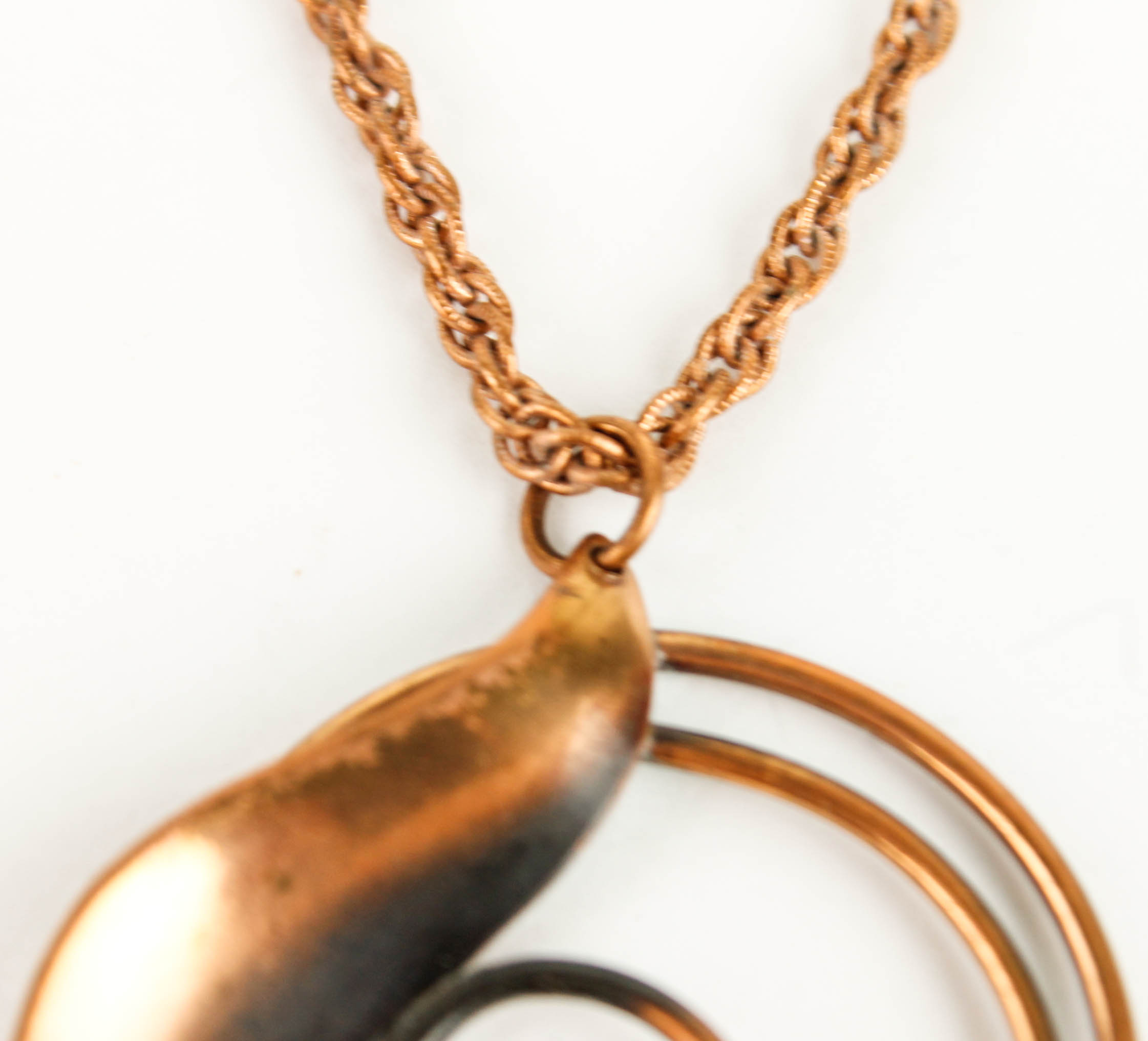 Vintage Copper Necklace and Pendant by Bell