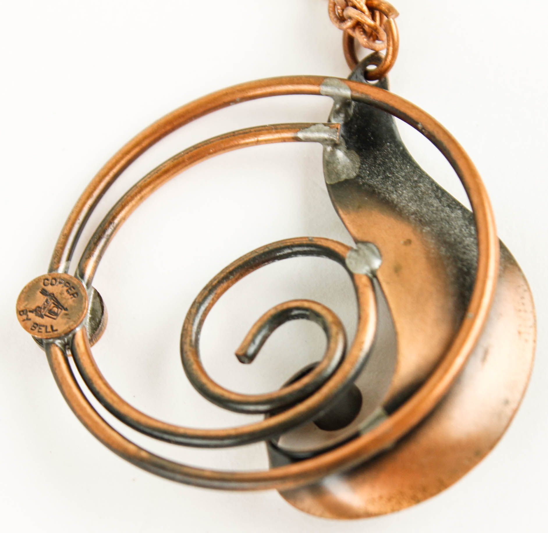 Vintage Copper Necklace and Pendant by Bell