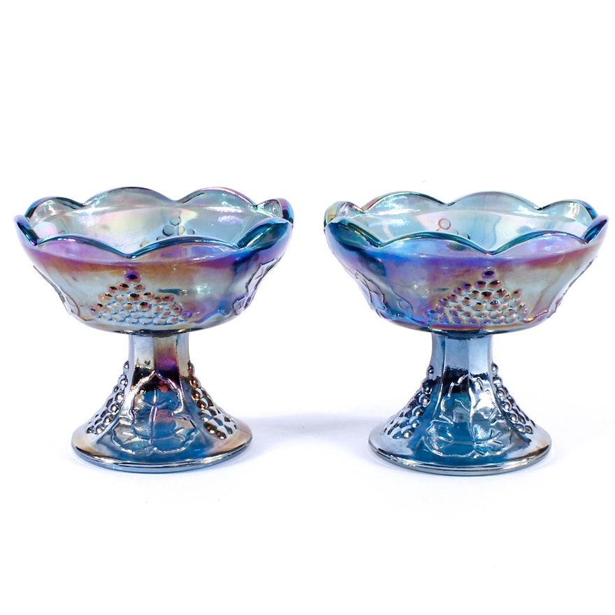 Carnival Glass Candle Holders