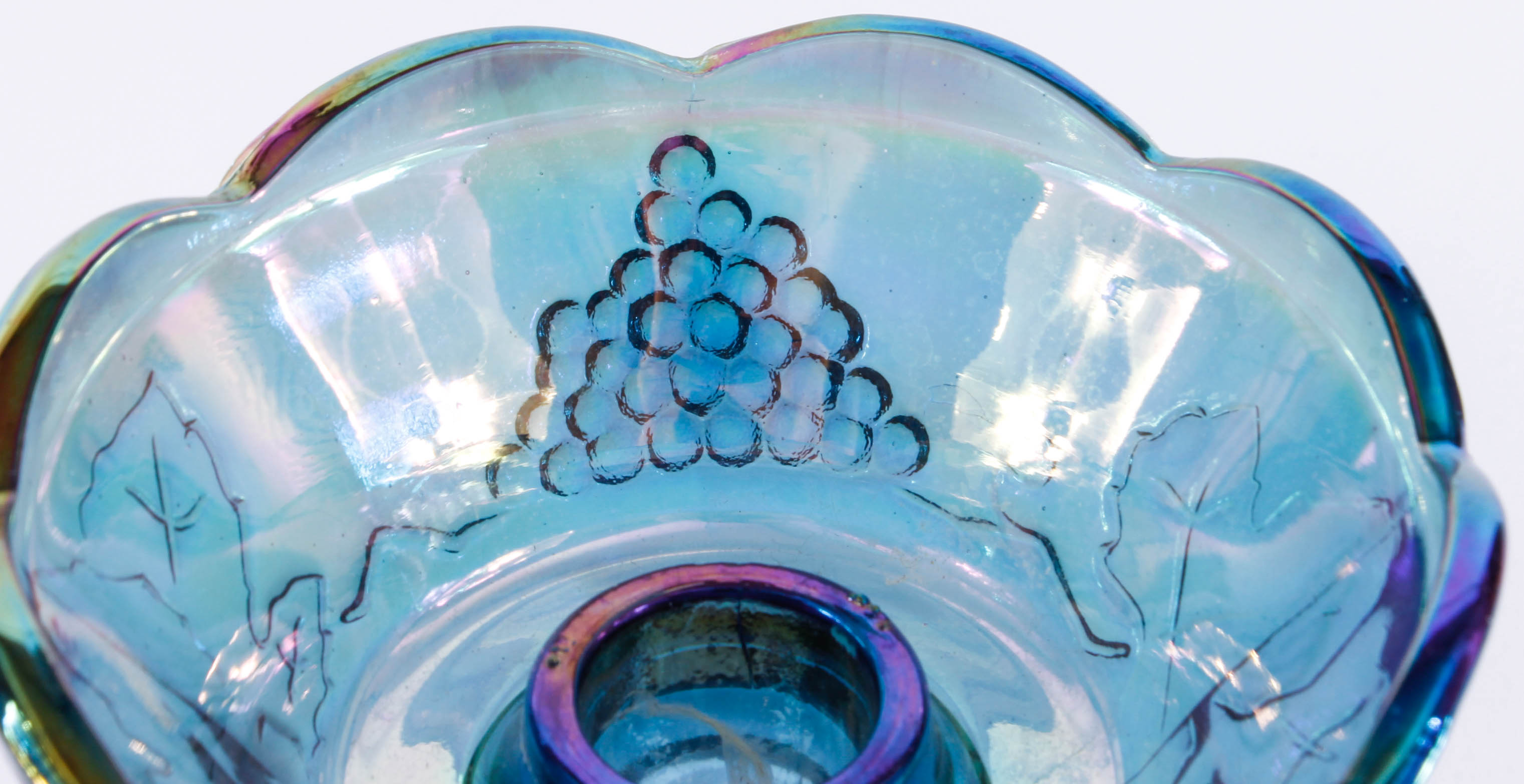 Carnival Glass Candle Holders