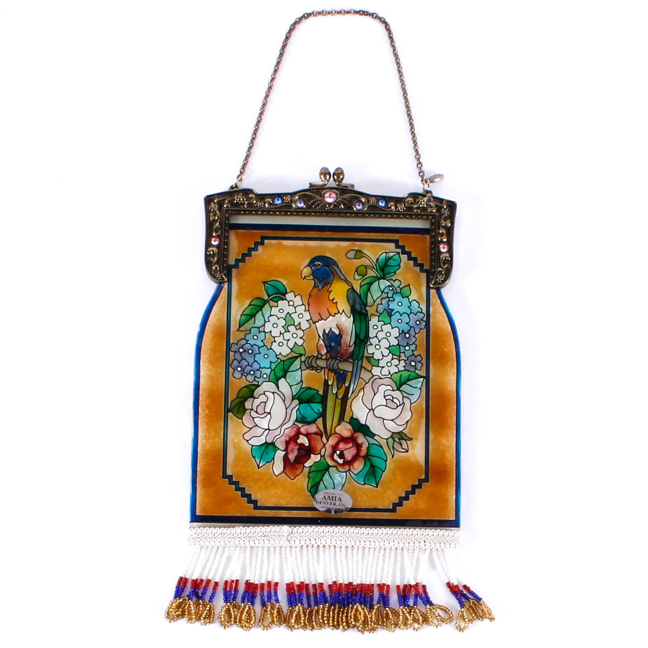 Handbag-Style Decorative Stained Glass Hanging Panel