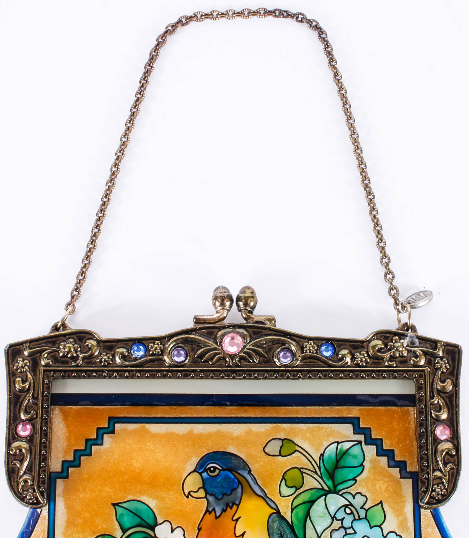 Handbag-Style Decorative Stained Glass Hanging Panel