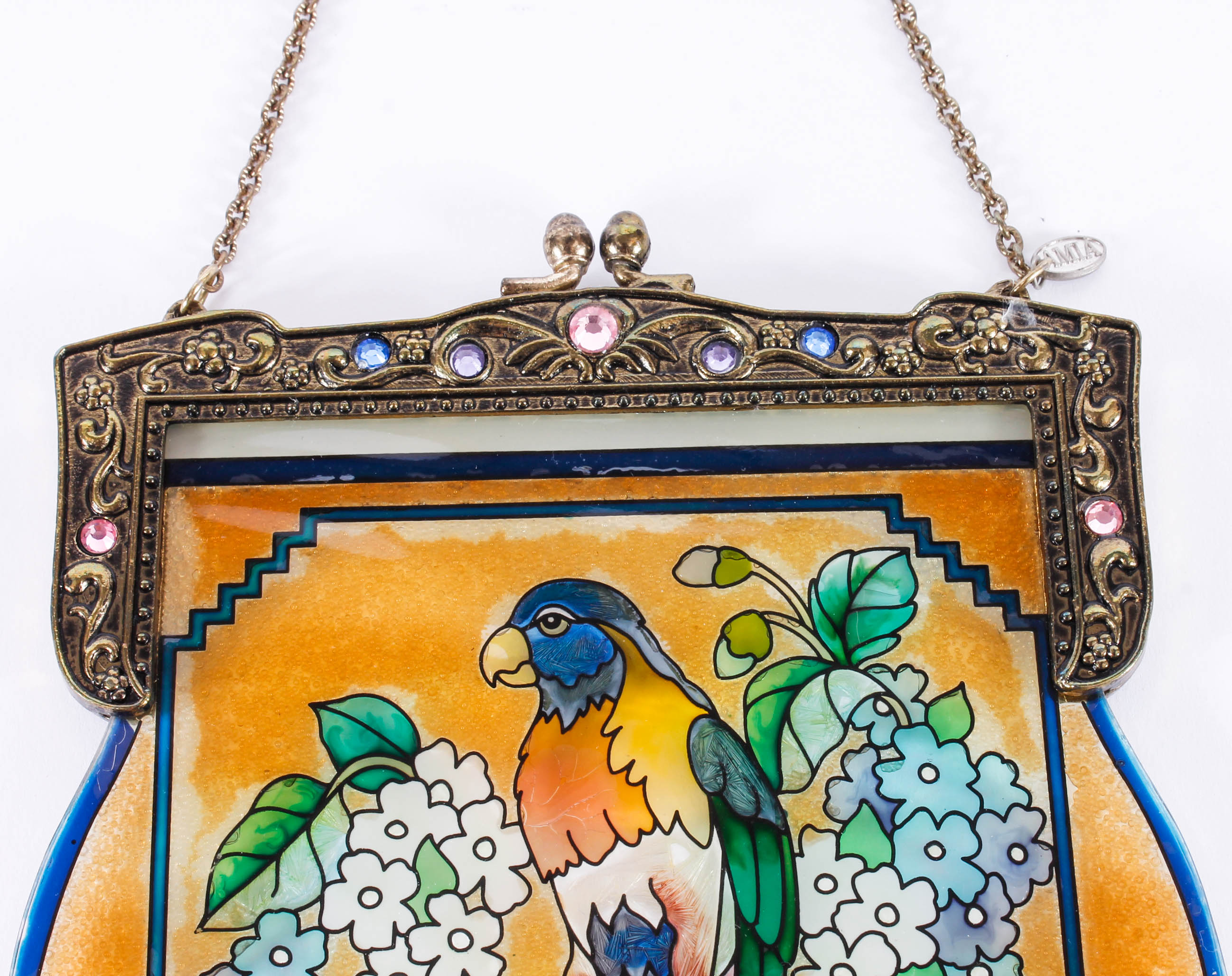 Handbag-Style Decorative Stained Glass Hanging Panel