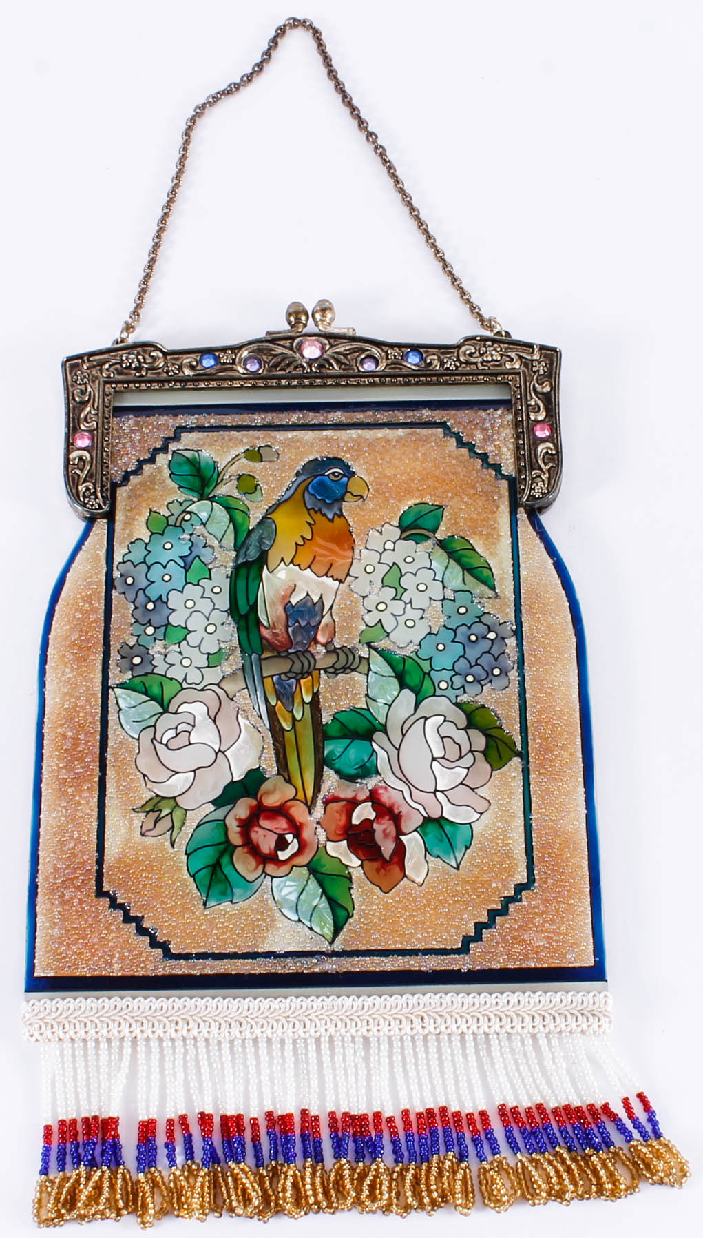 Handbag-Style Decorative Stained Glass Hanging Panel