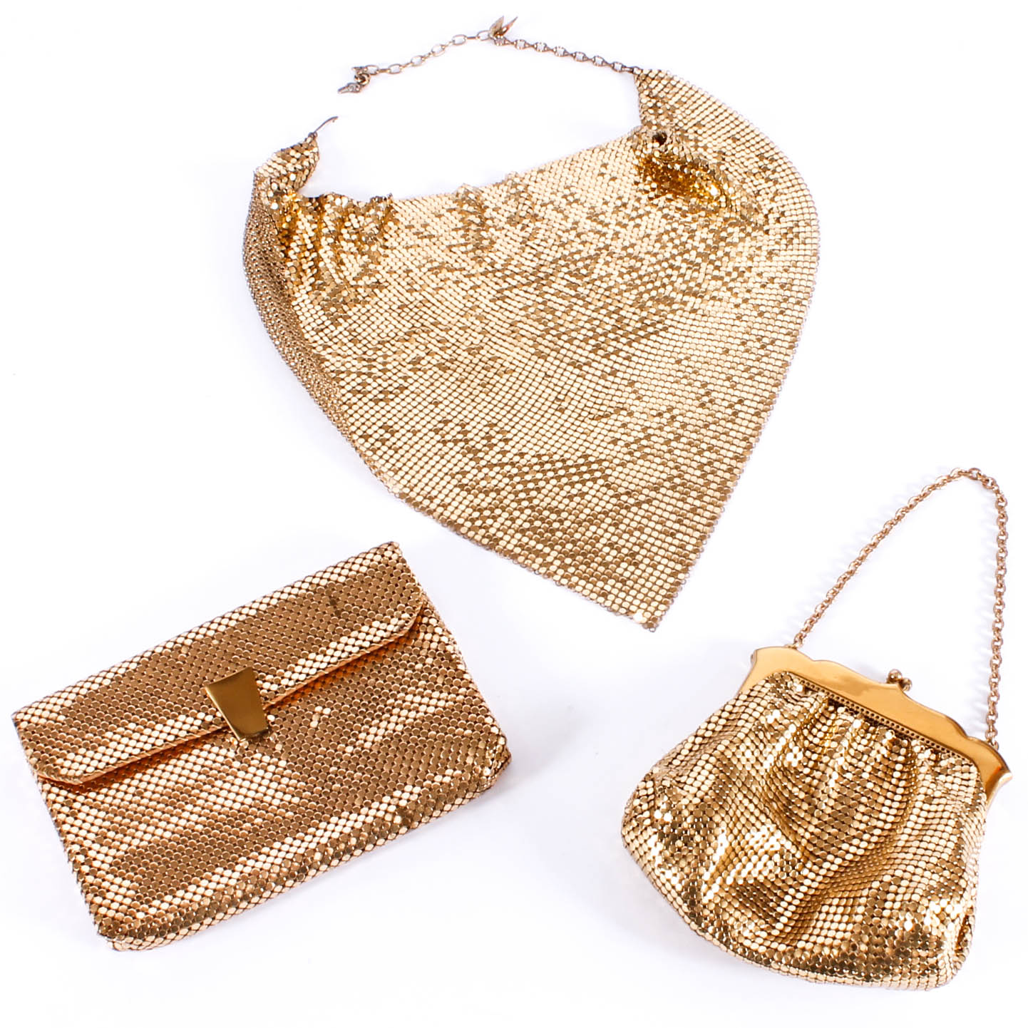 Collection of Whiting & Davis Mesh Bags and Bib Necklace