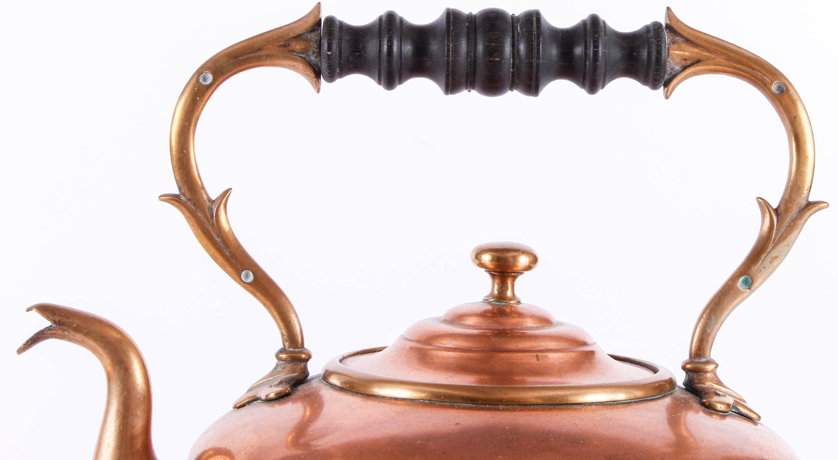 Vintage Copper Kettle with Warming Stand