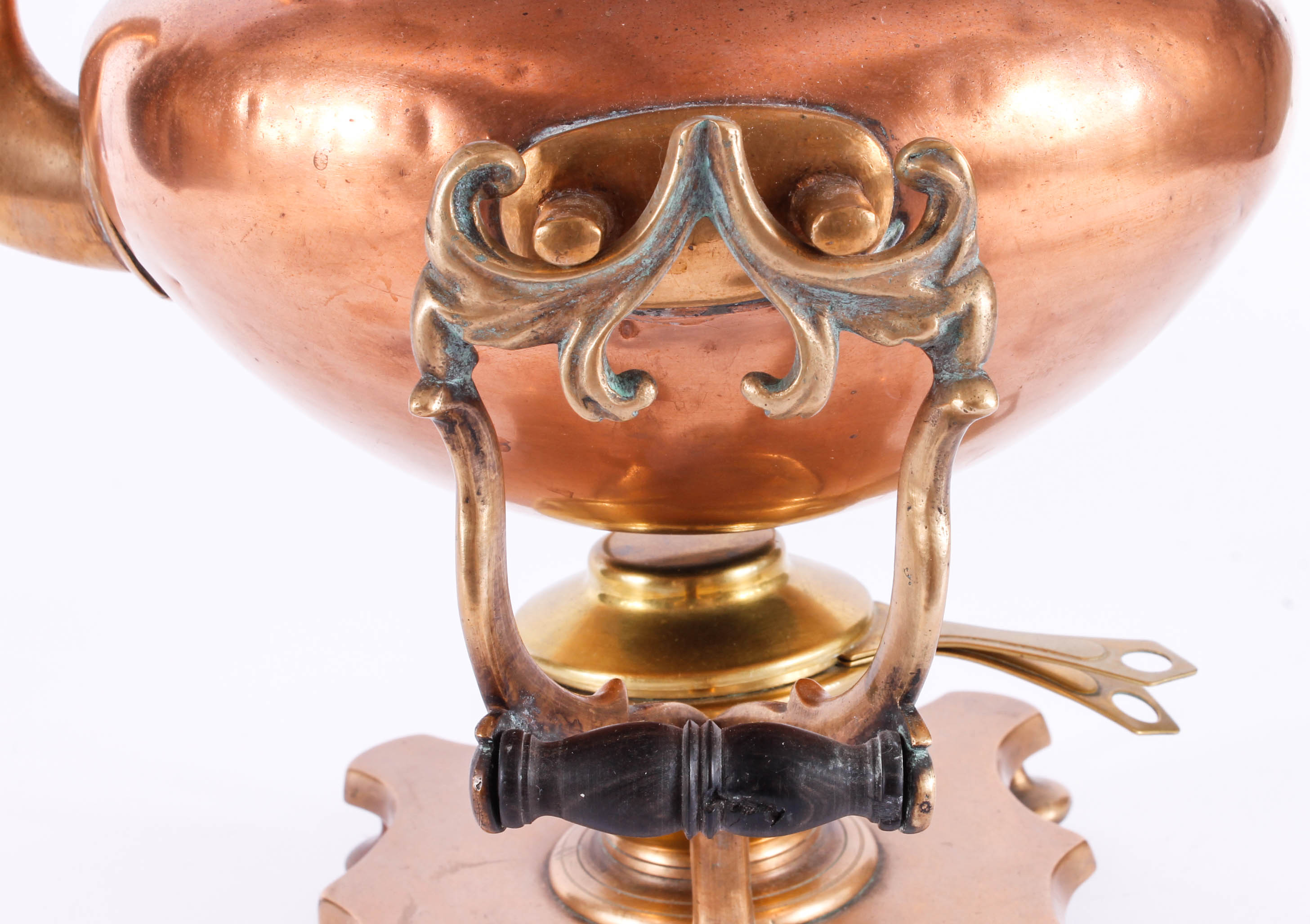 Vintage Copper Kettle with Warming Stand