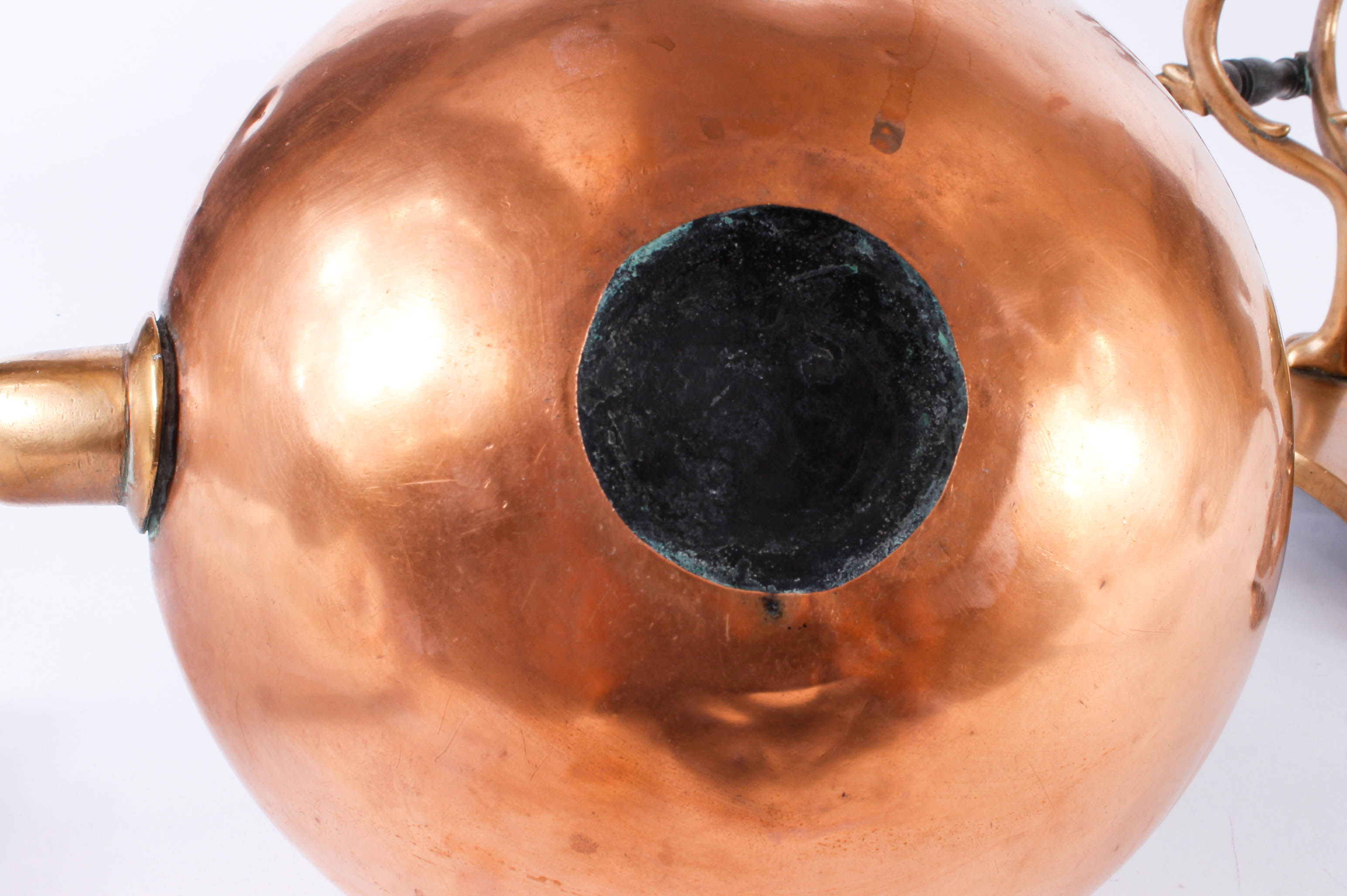 Vintage Copper Kettle with Warming Stand