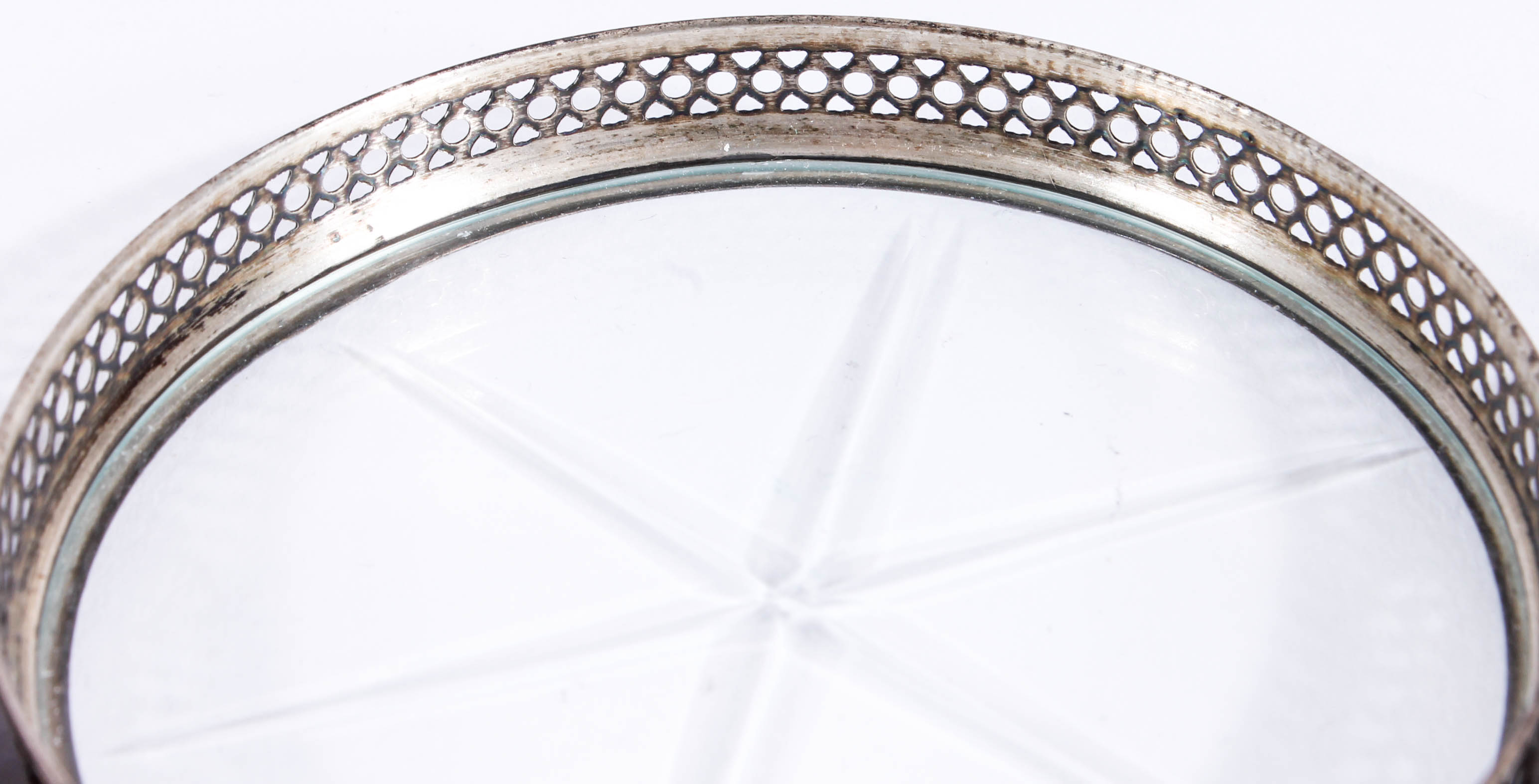 Sterling and Glass Coasters by Webster