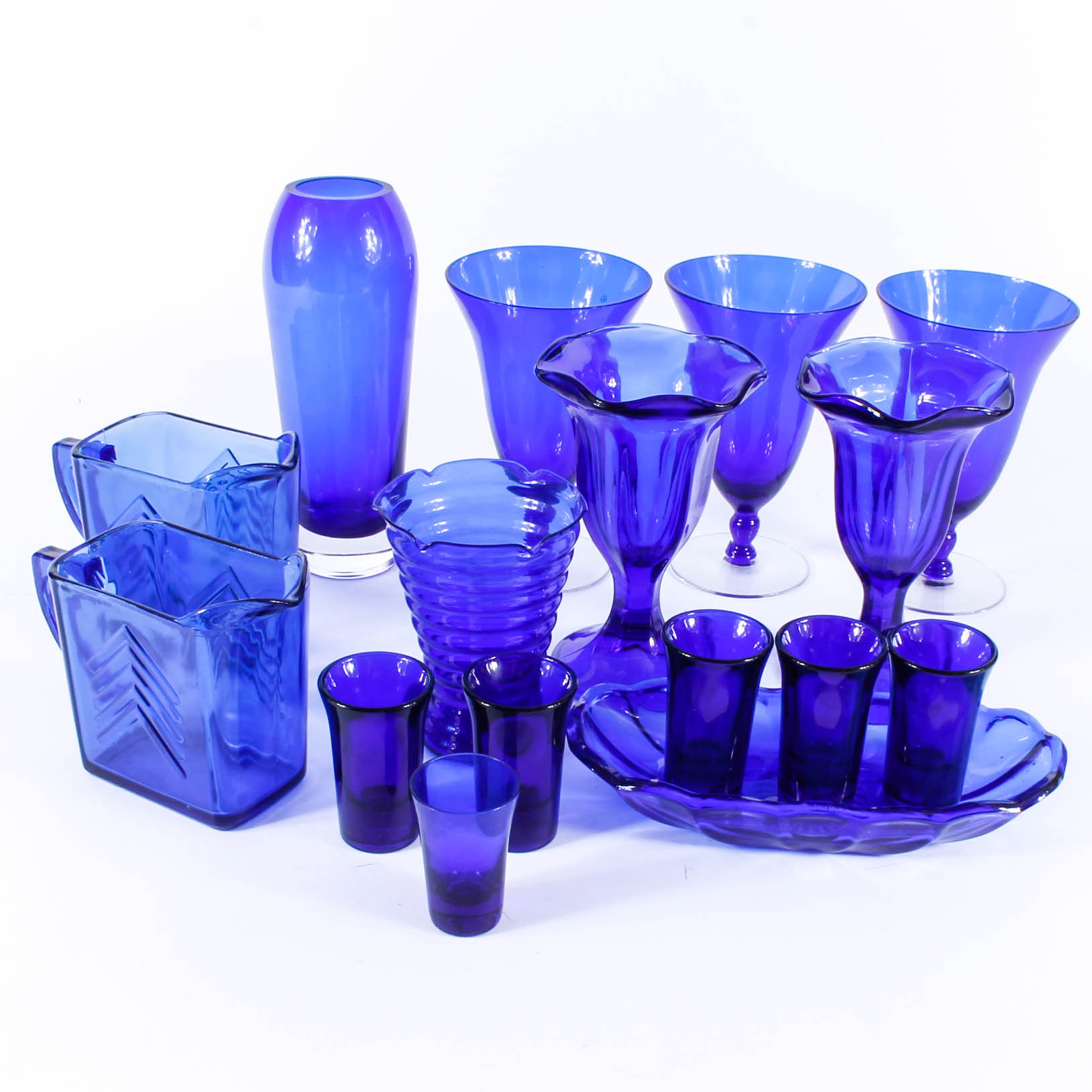 Decorative Blue Glass Assortment