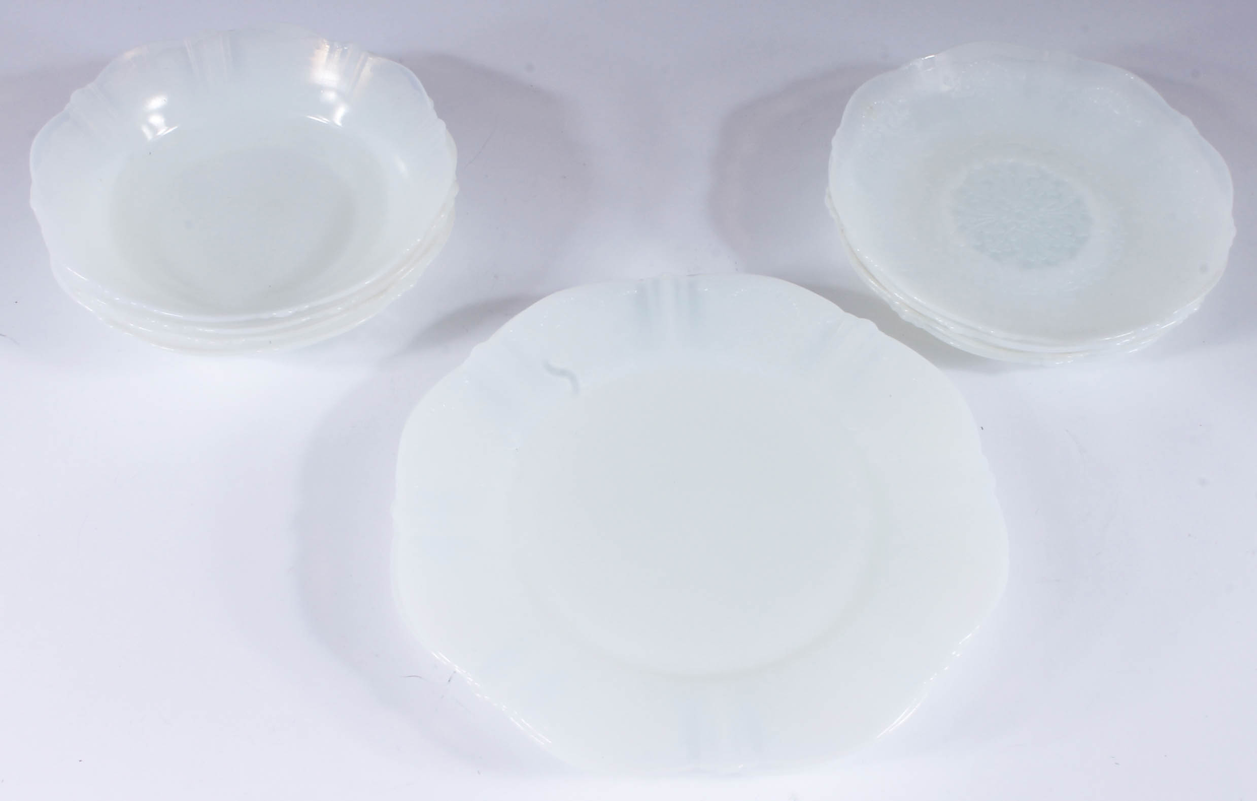 White Glass Tea Set