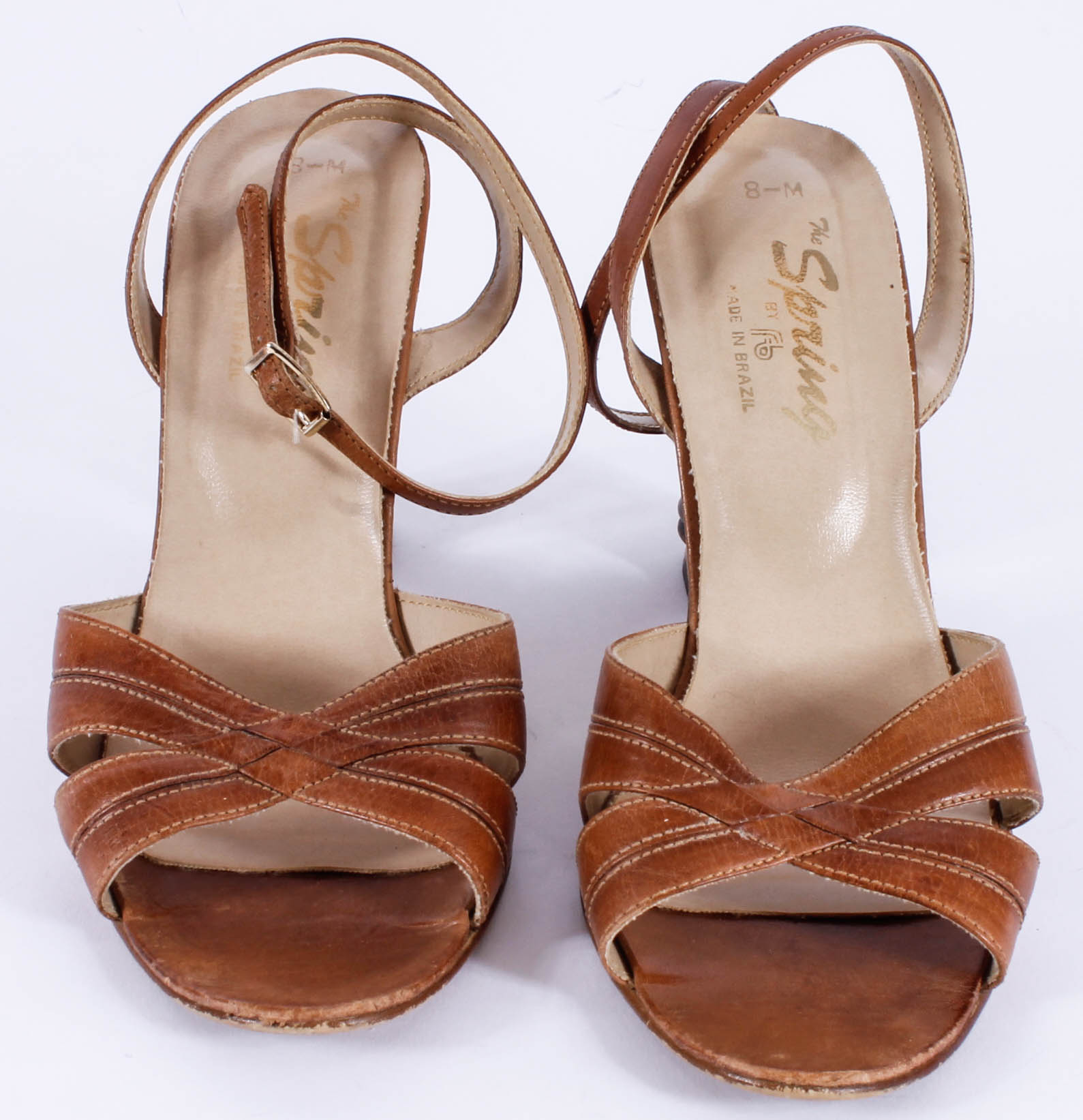 Women's Dress Sandals including a Pair of Brazilian Heels with Coiled Metal Heel